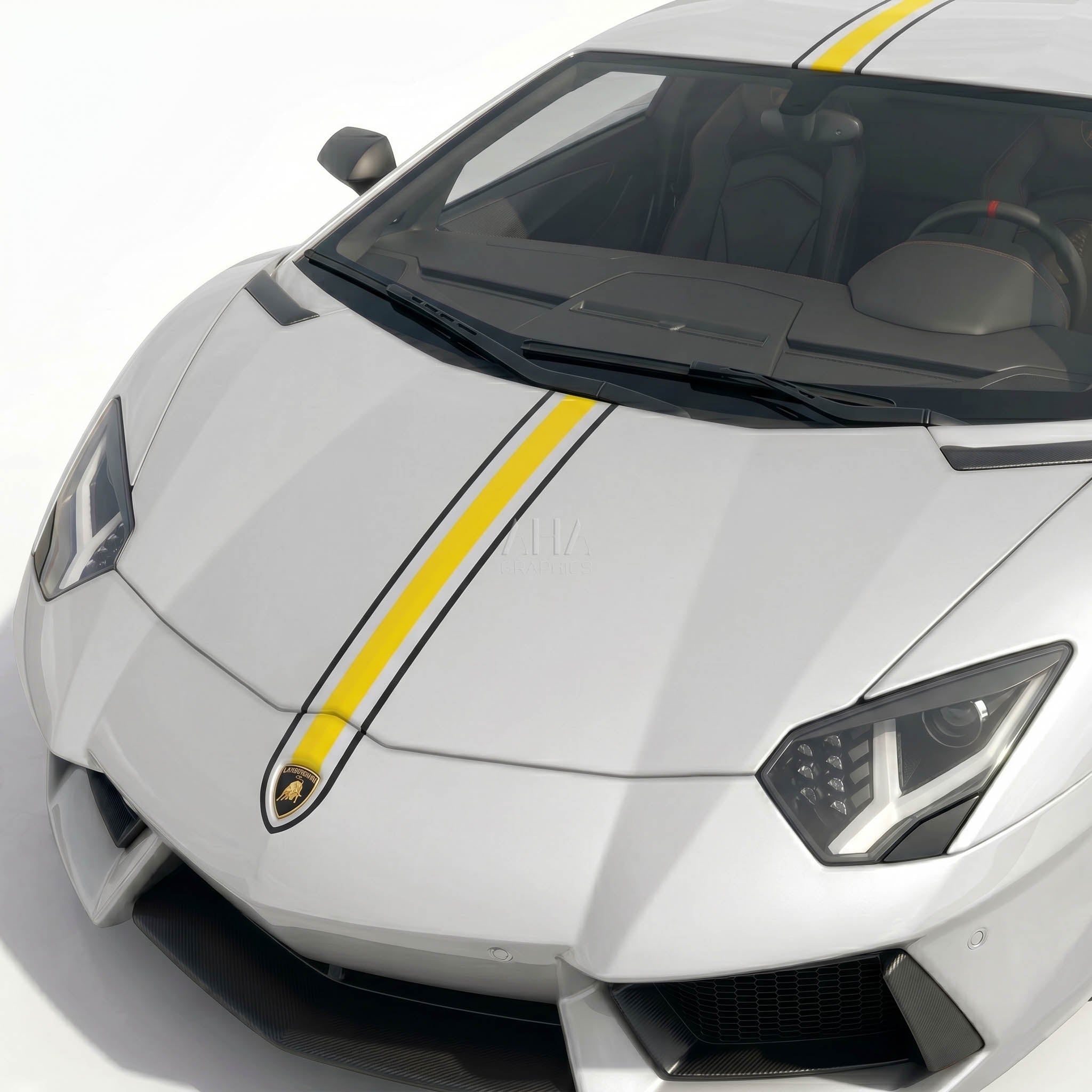 Lamborghini Aventador Center Stripes Decals