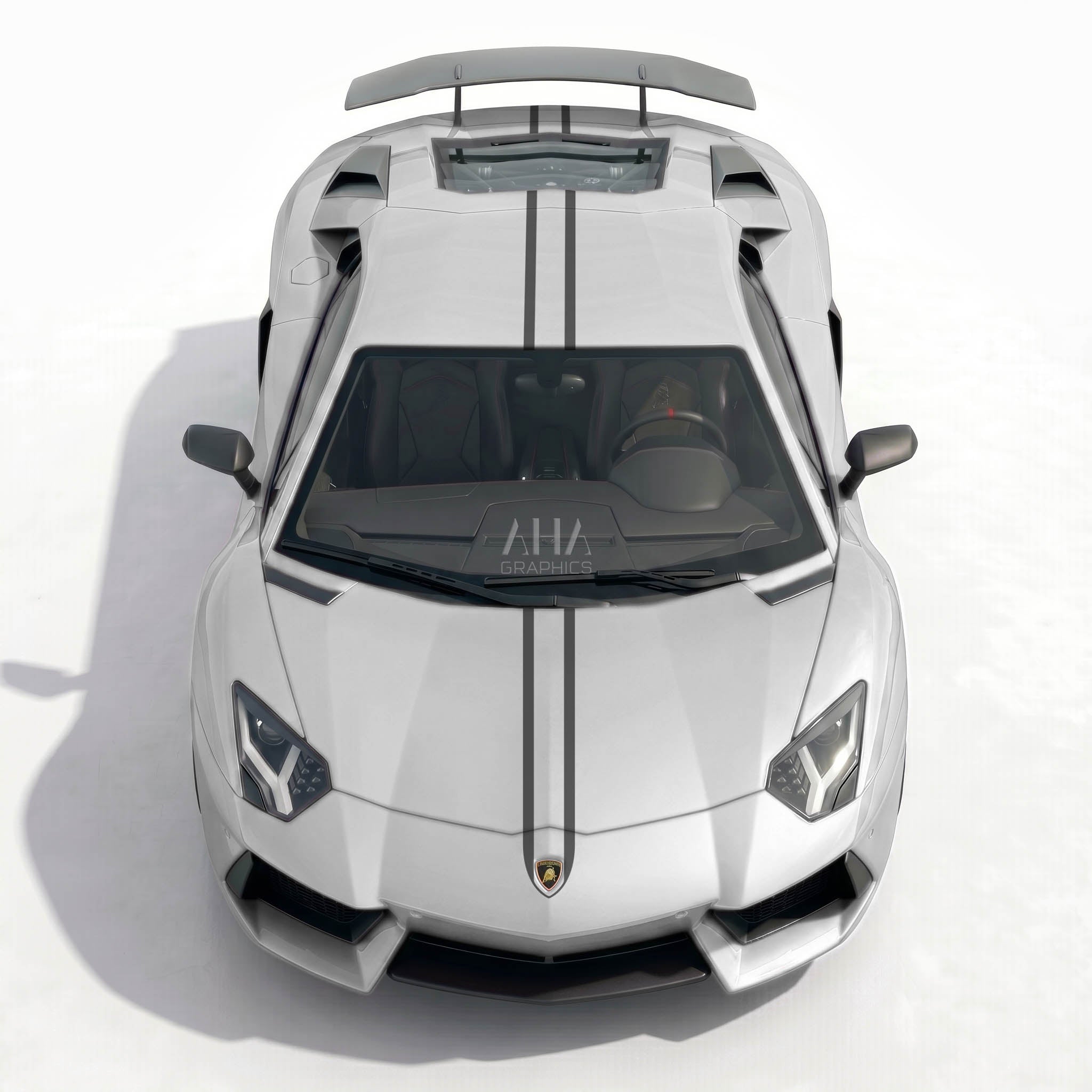 Lamborghini Aventador Center Stripes Decals