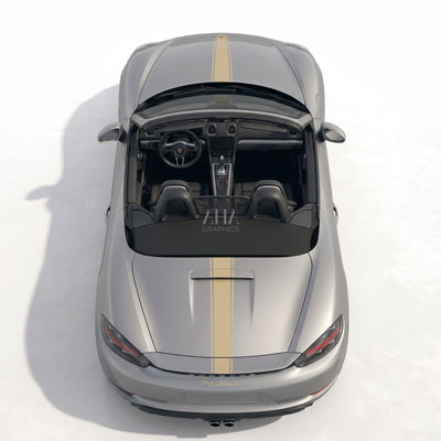718 Boxster Center Stripes Decals