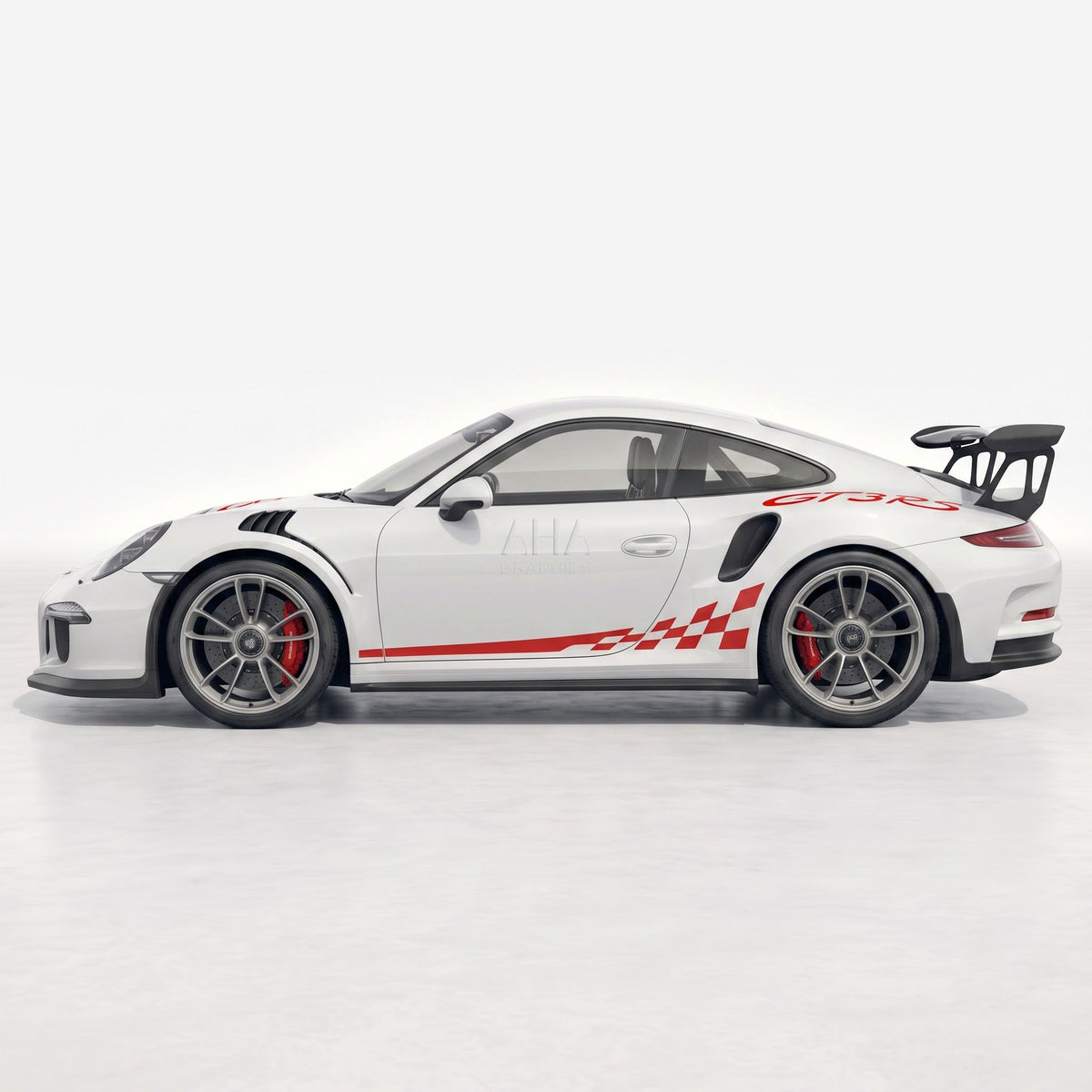 991 991.2 GT3RS Checkered Side Stripes with Fenders Wing Decals