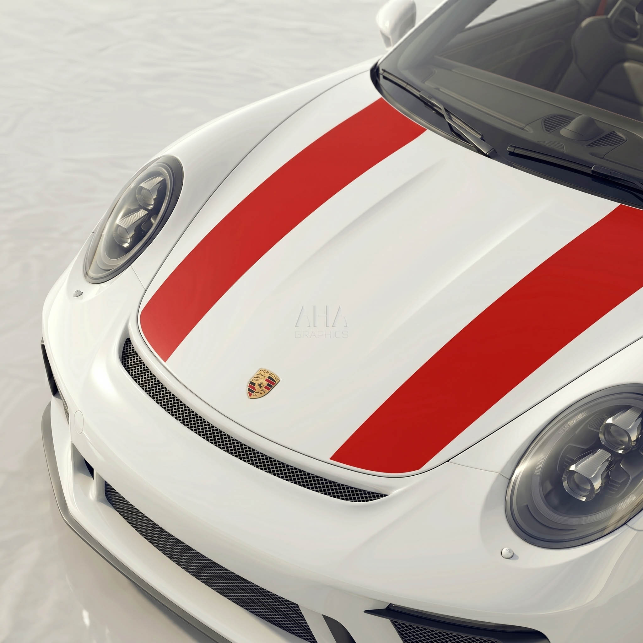 991 911R GT3 Touring Center Stripes Decals