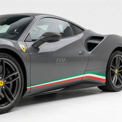 Ferrari 488 GTB Italian Side Stripes Decals