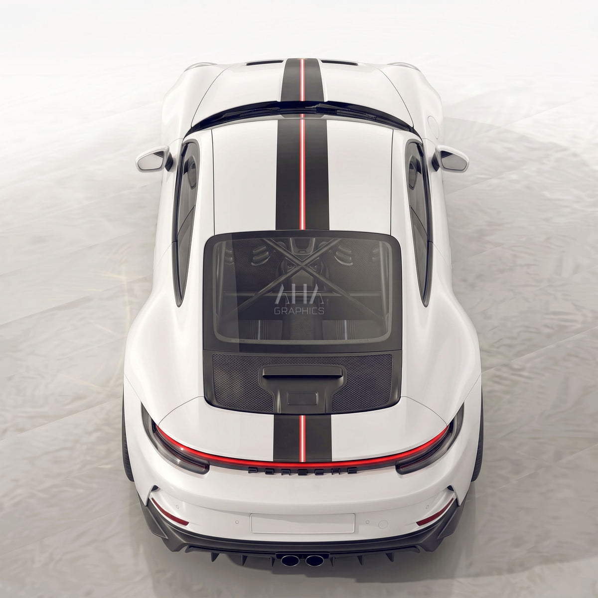 992 GT3 Touring Center Stripes Decals