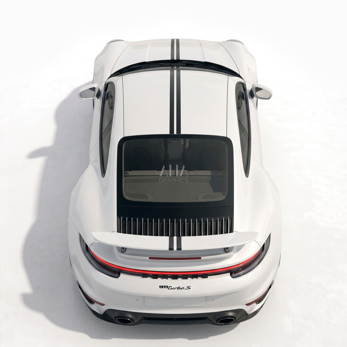 992 911 Turbo S 4S Carrera Center Stripes Decals