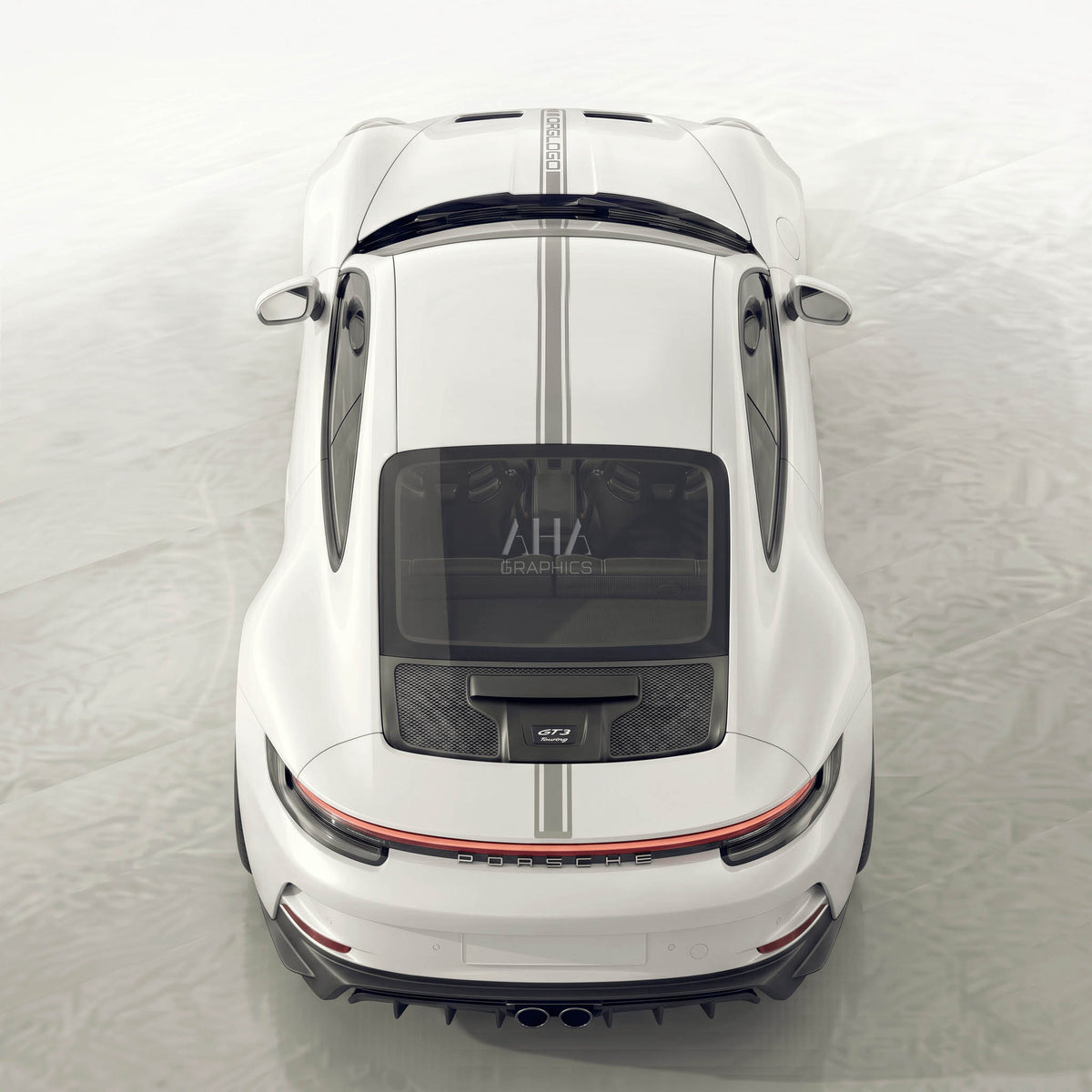 992 GT3 Touring Center Stripes Decals