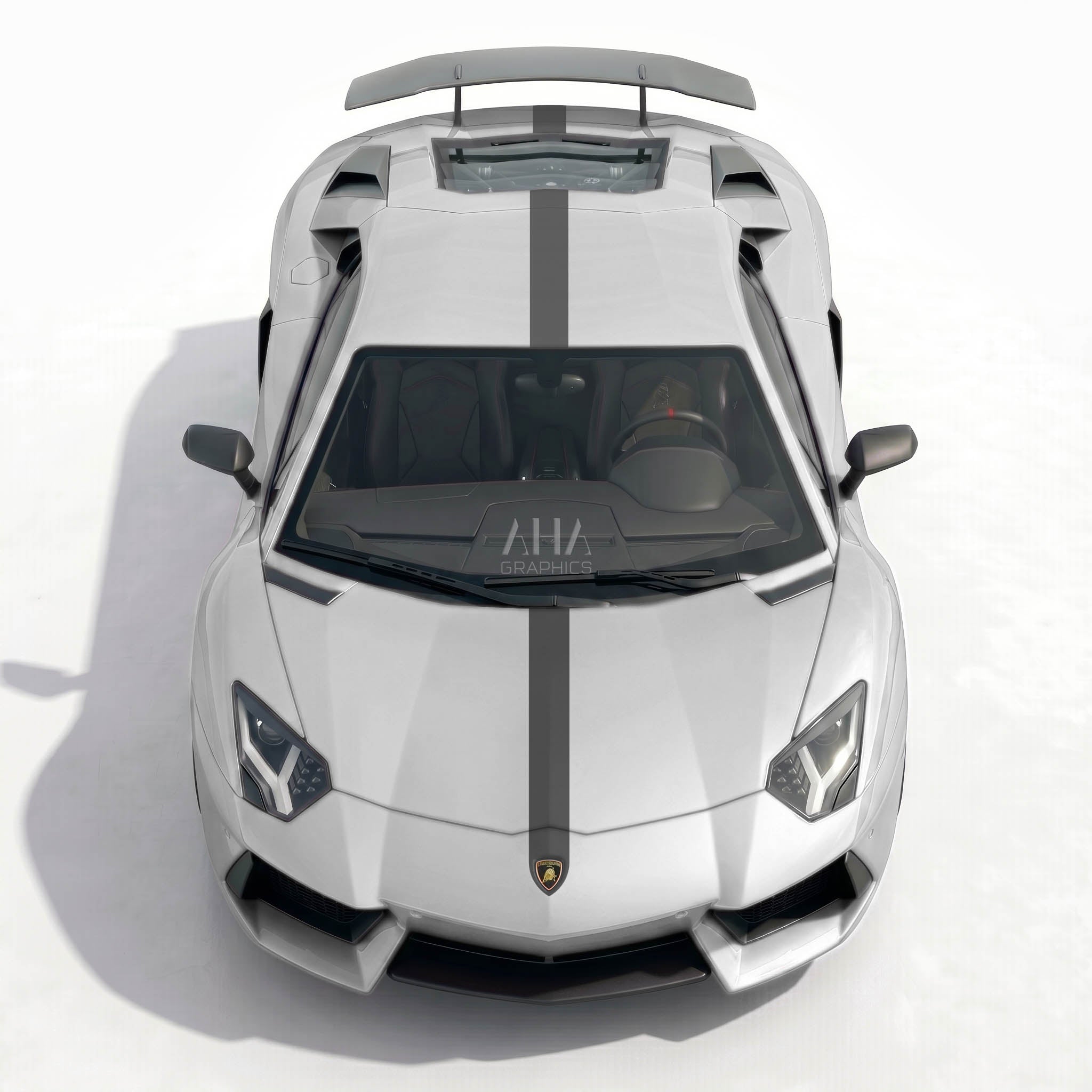 Lamborghini Aventador Center Stripes Decals