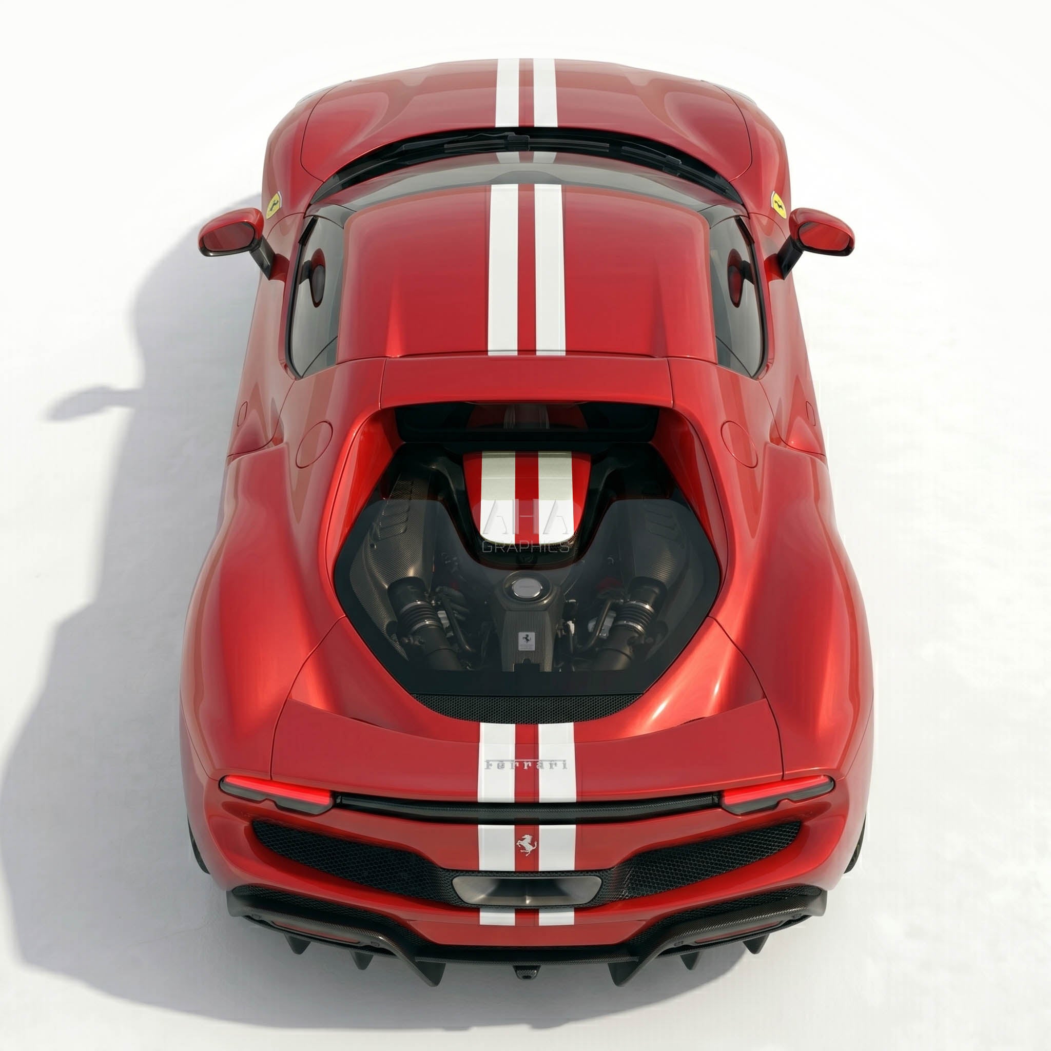 Ferrari 296 GTB Center Stripes Decals