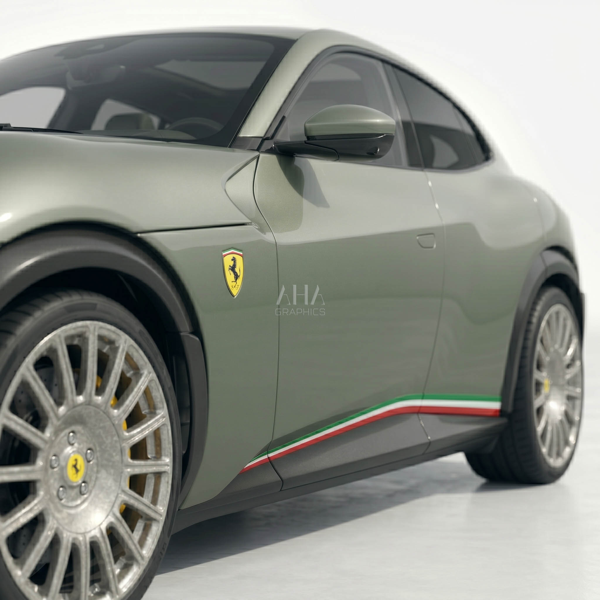 Ferrari Purosangue Italian Side Stripes Decals