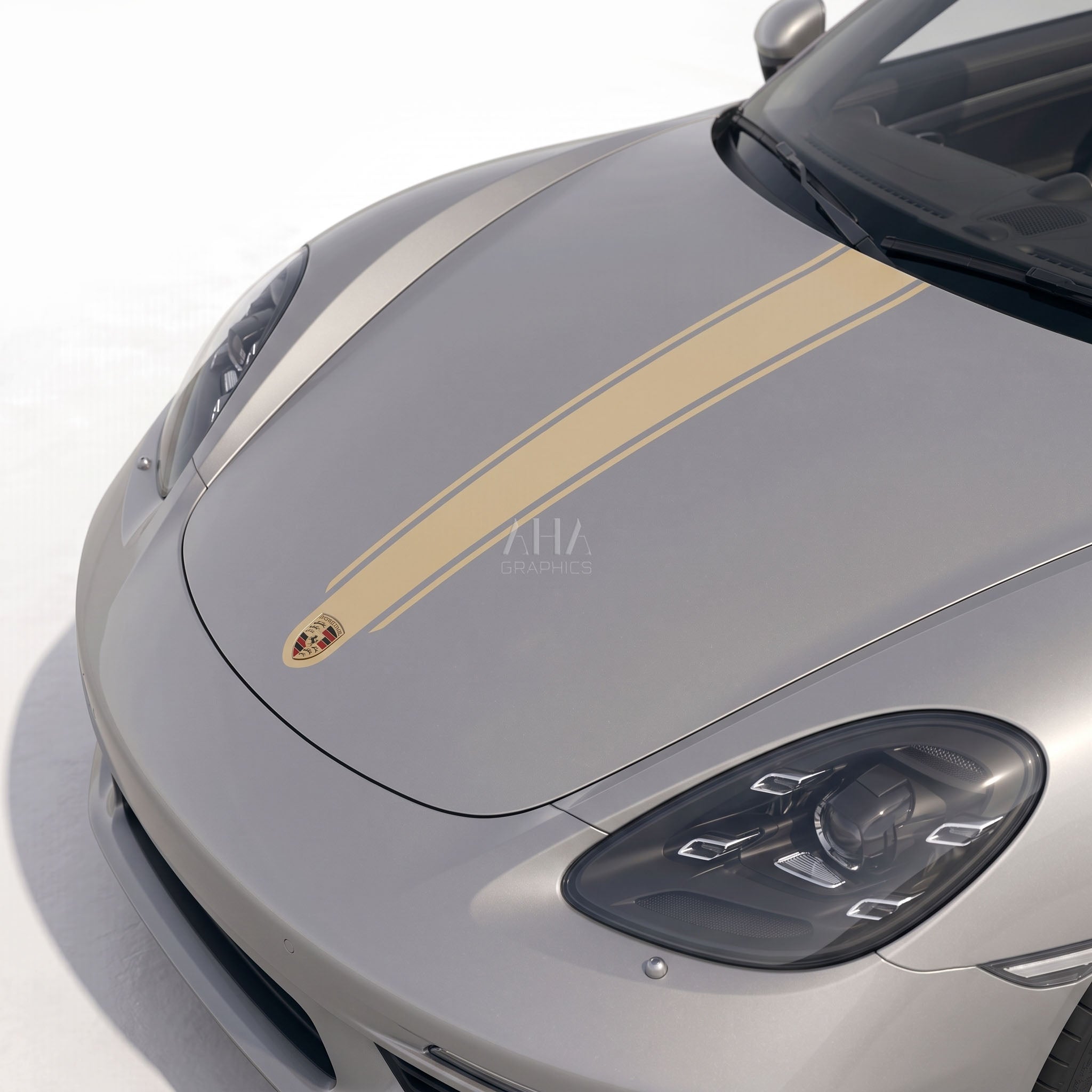 718 Boxster Center Stripes Decals