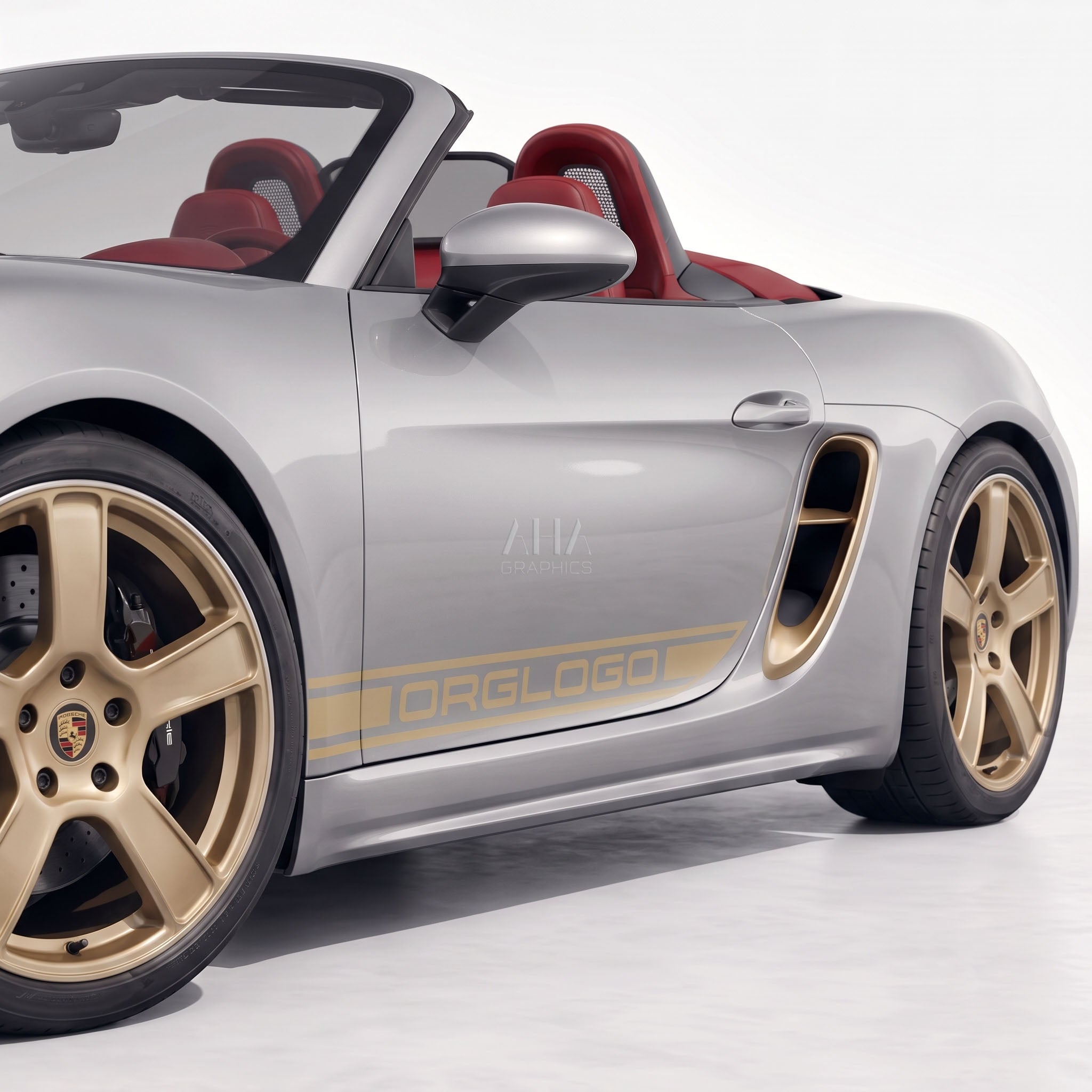 718 Boxster 25th Anniversary Side Stripes Decals
