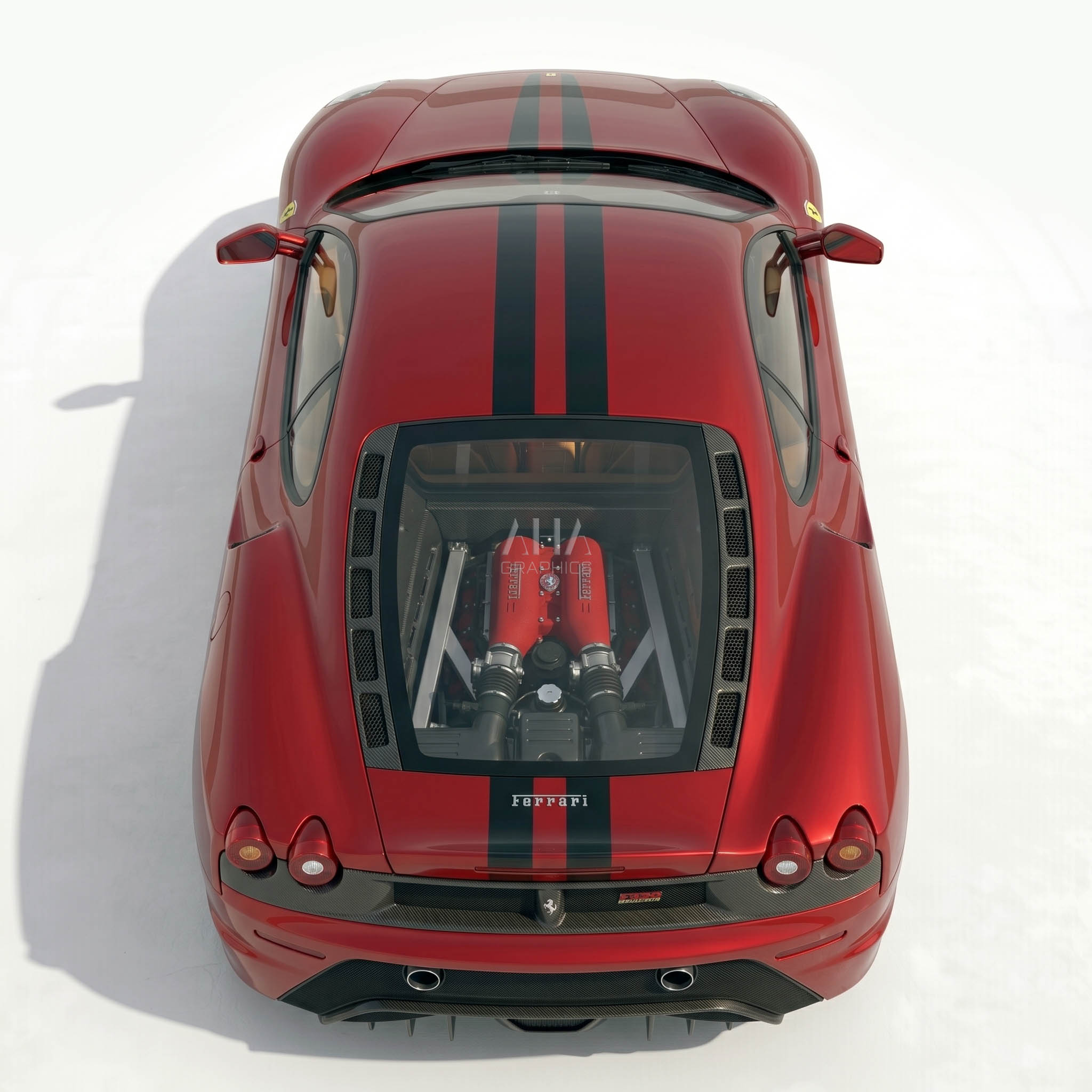 Ferrari F430 Center Stripes Decals