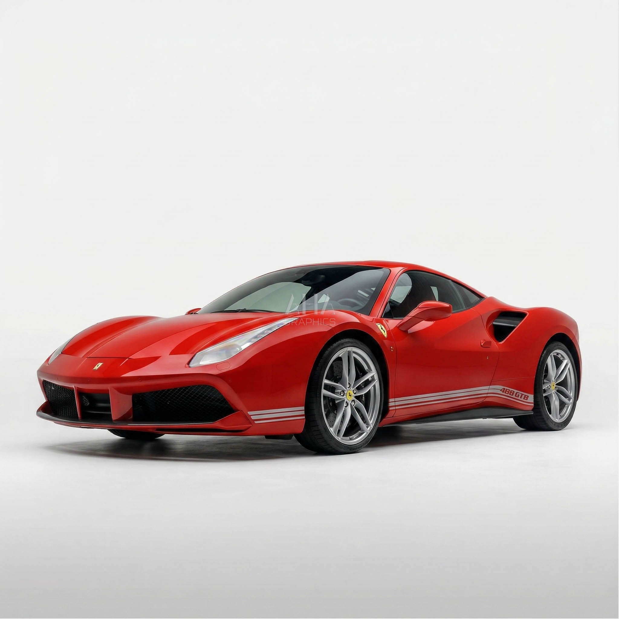 Ferrari 488 GTB Side Stripes Decals