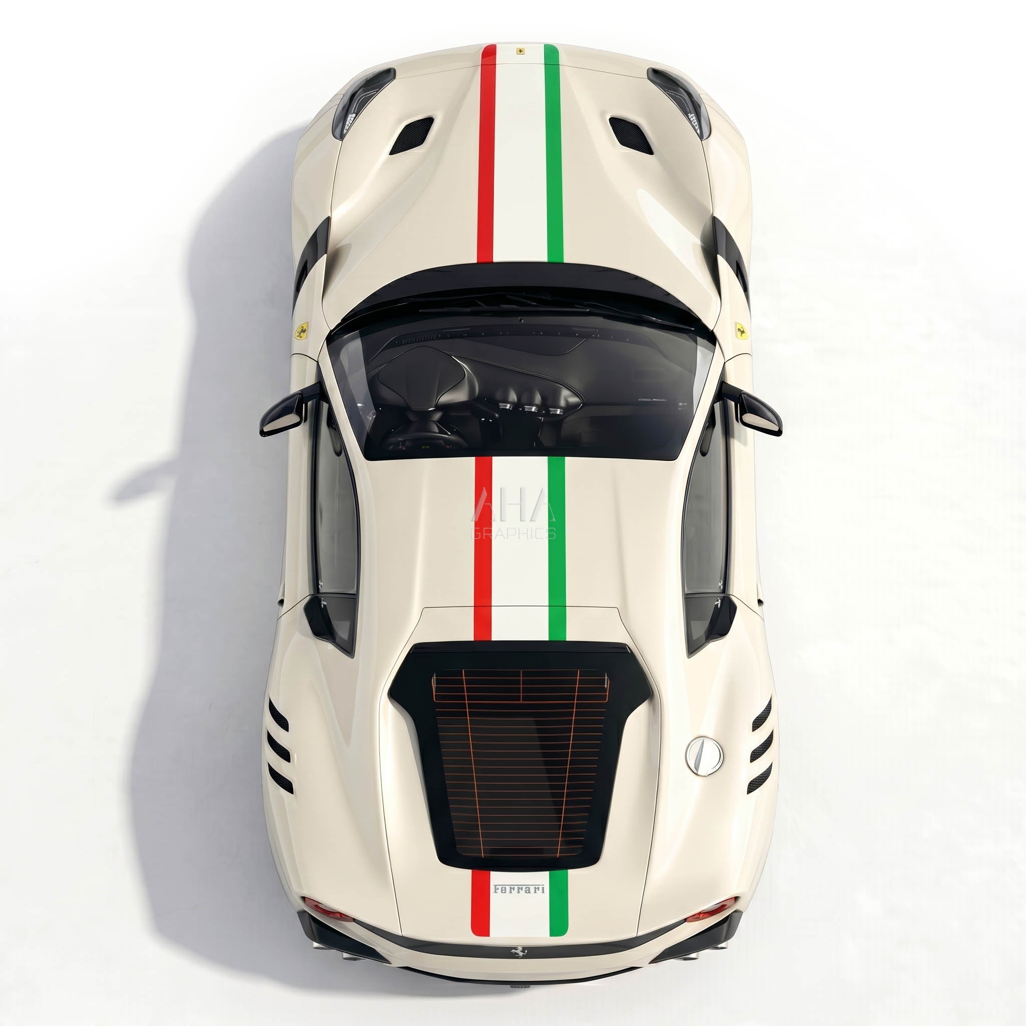 Ferrari F12 Berlinetta Italian Center Stripes Decals