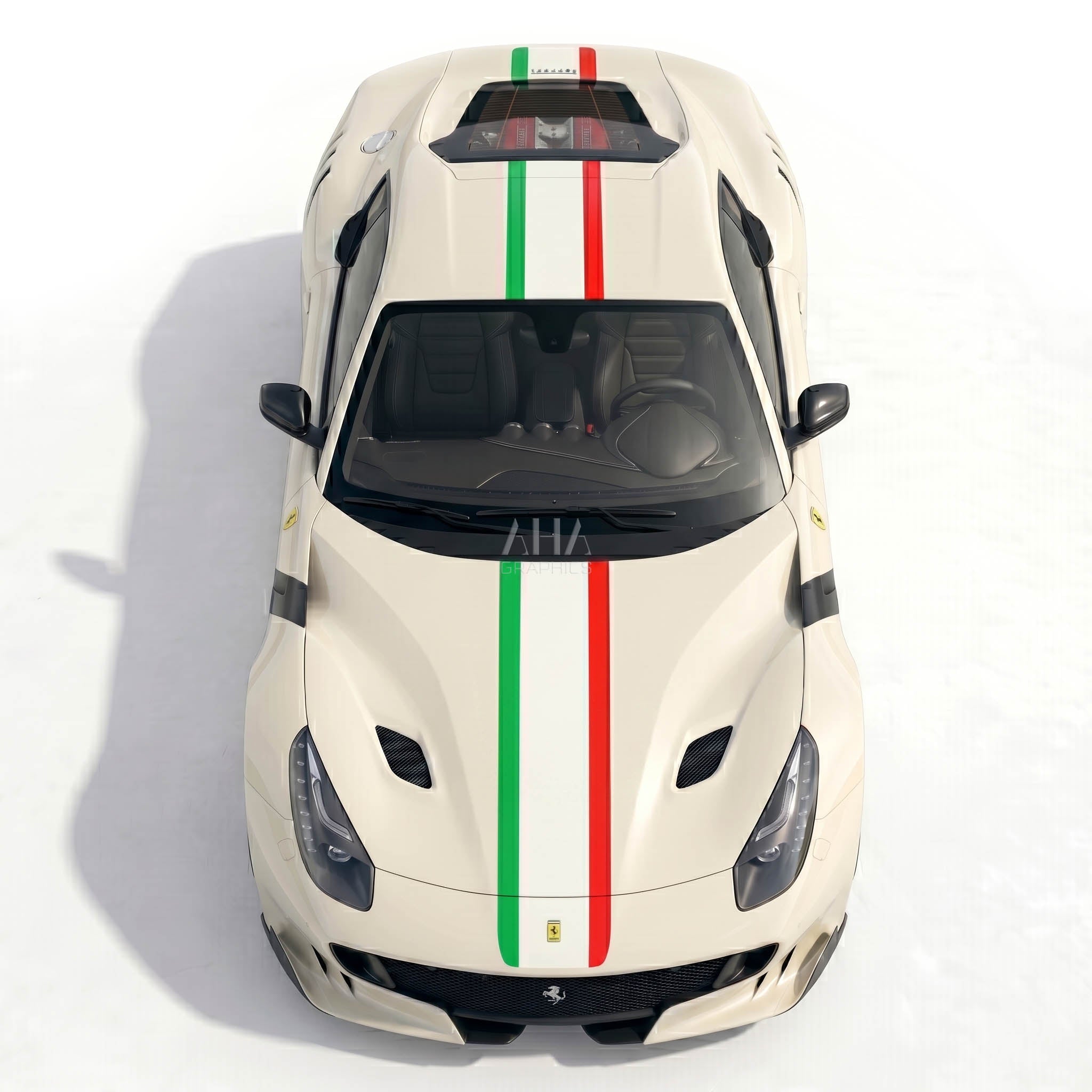 Ferrari F12 Berlinetta Italian Center Stripes Decals