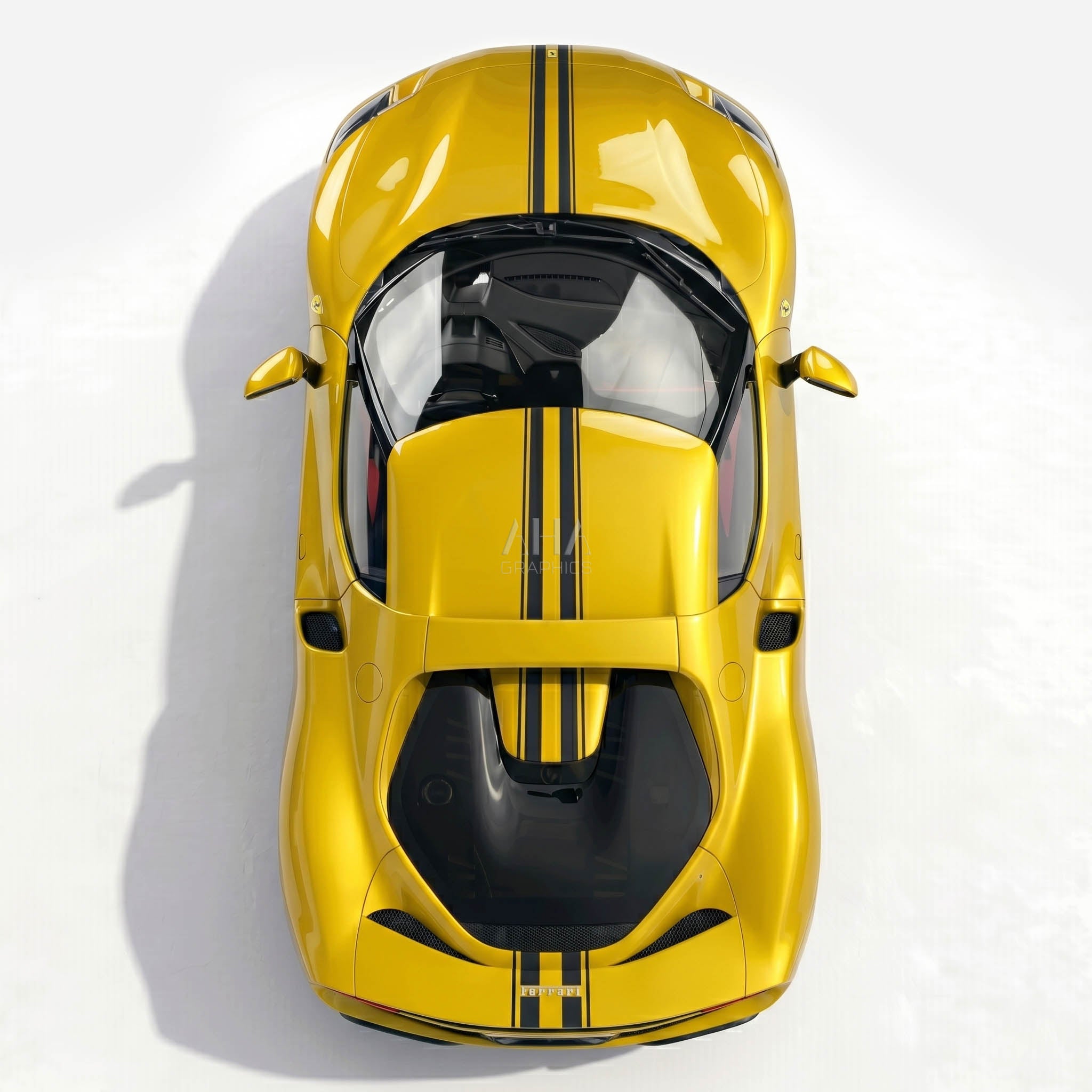 Ferrari 296 GTB Center Stripes Decals
