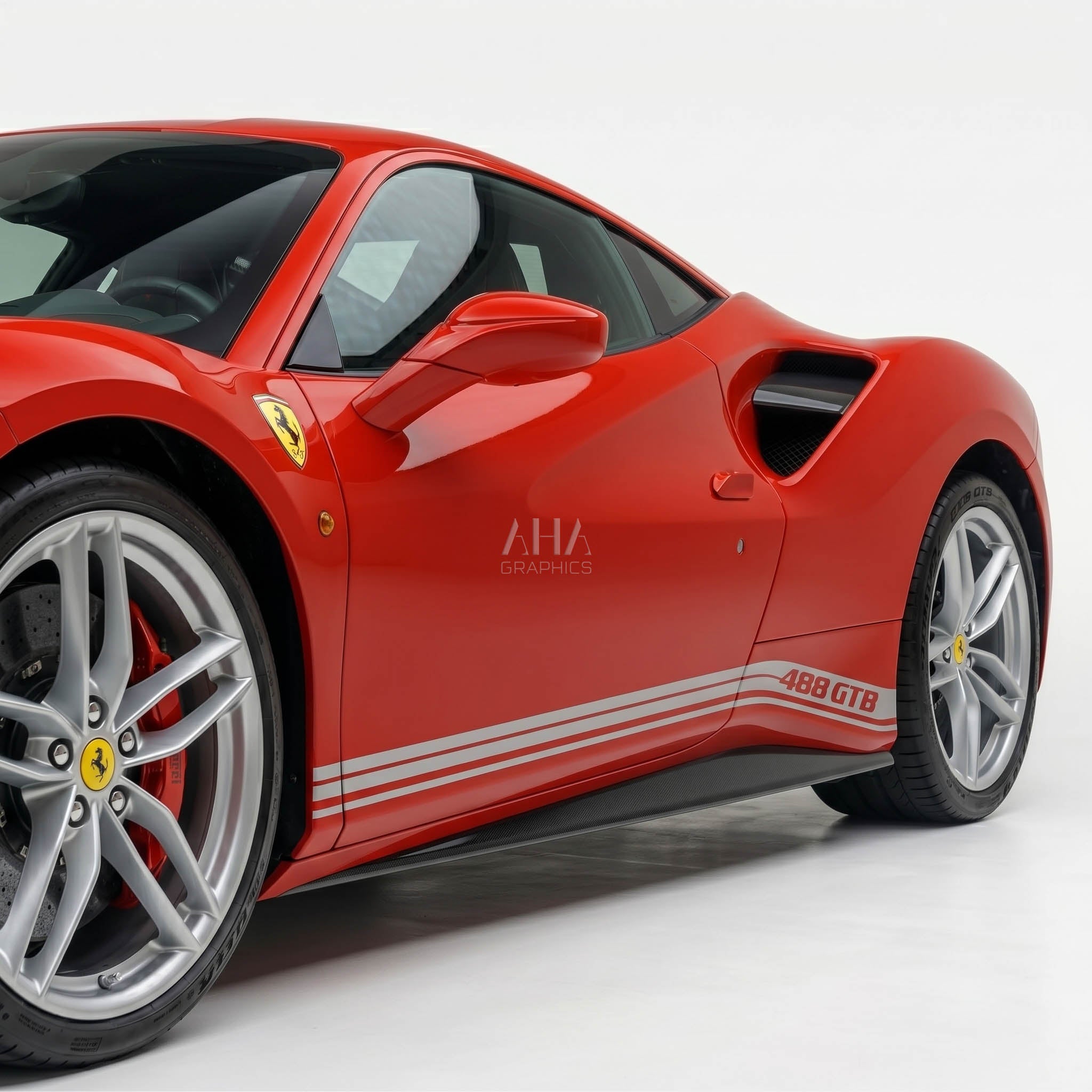 Ferrari 488 GTB Side Stripes Decals