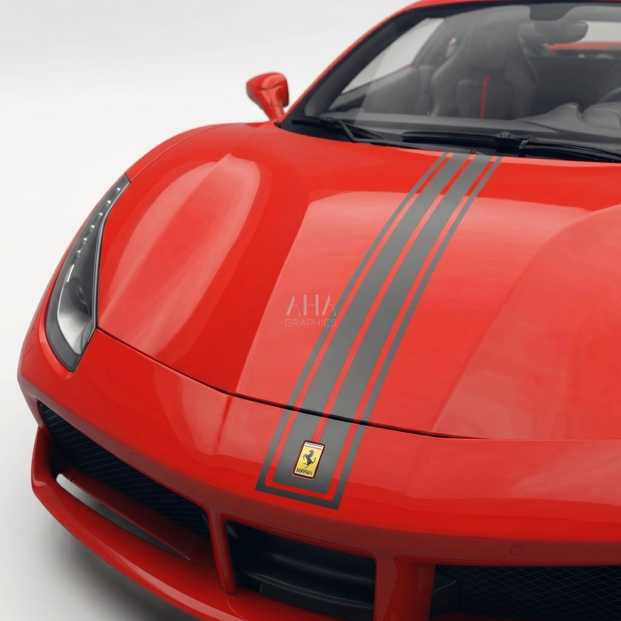 Ferrari 488 GTB Center Stripes Decals