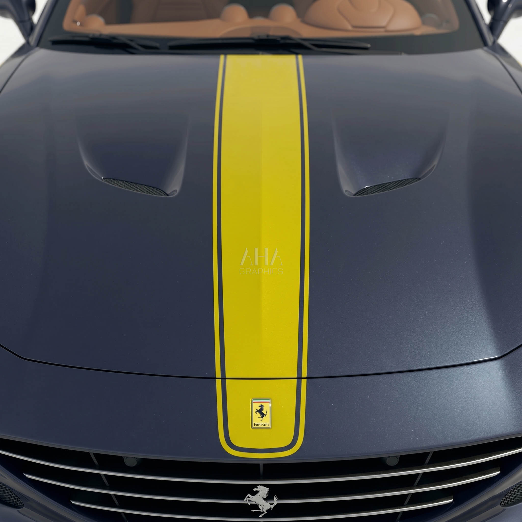 Ferrari California T Center Stripes Decals