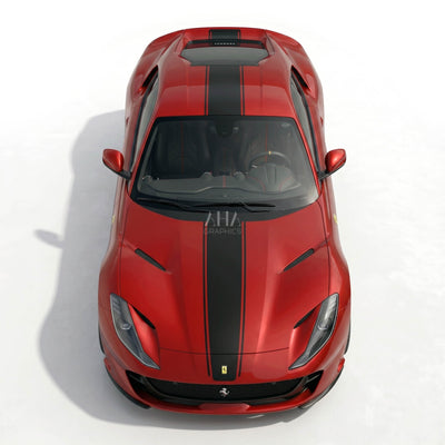 Ferrari 812 Superfast Center Stripes Decals
