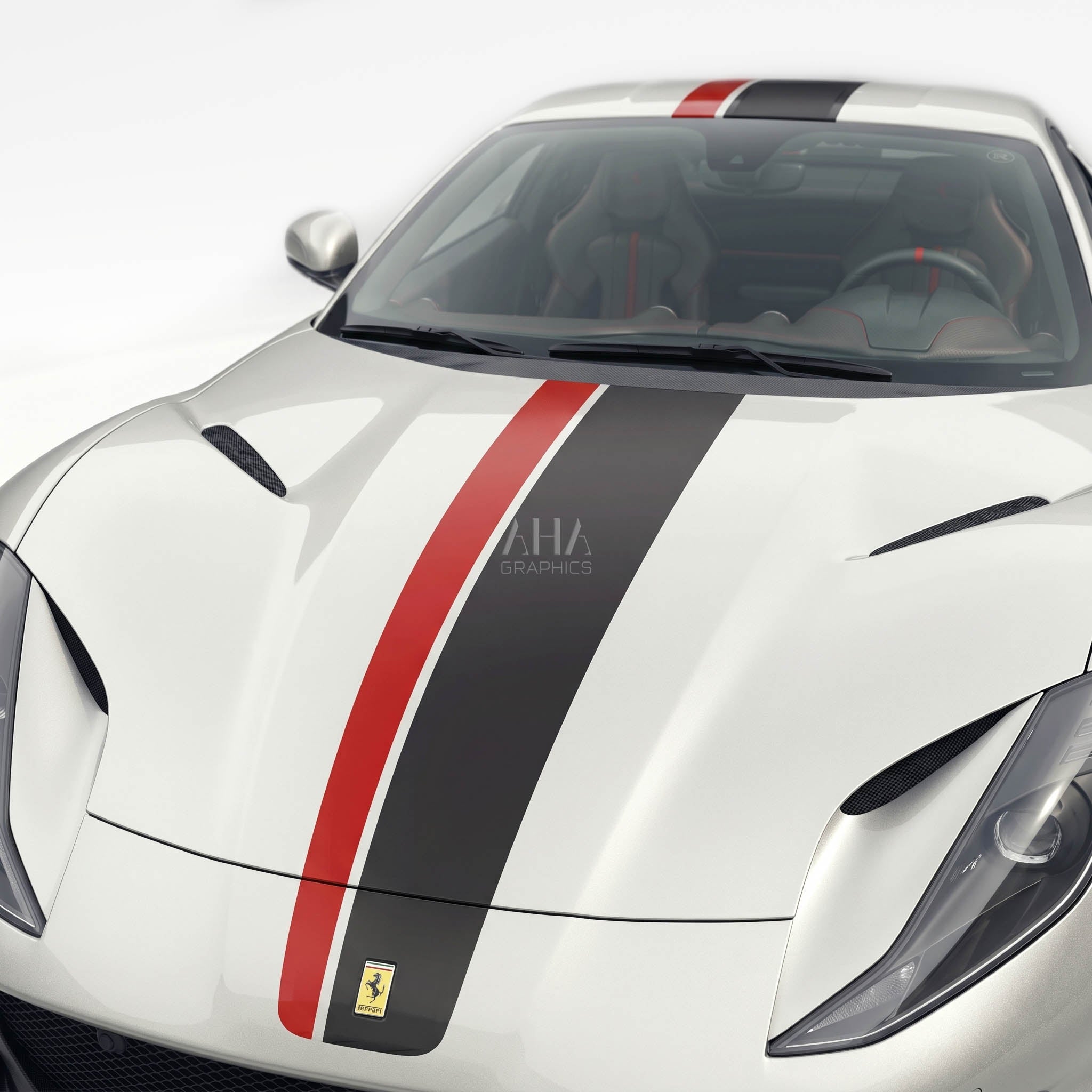 Ferrari 812 Superfast Center Stripes Decals