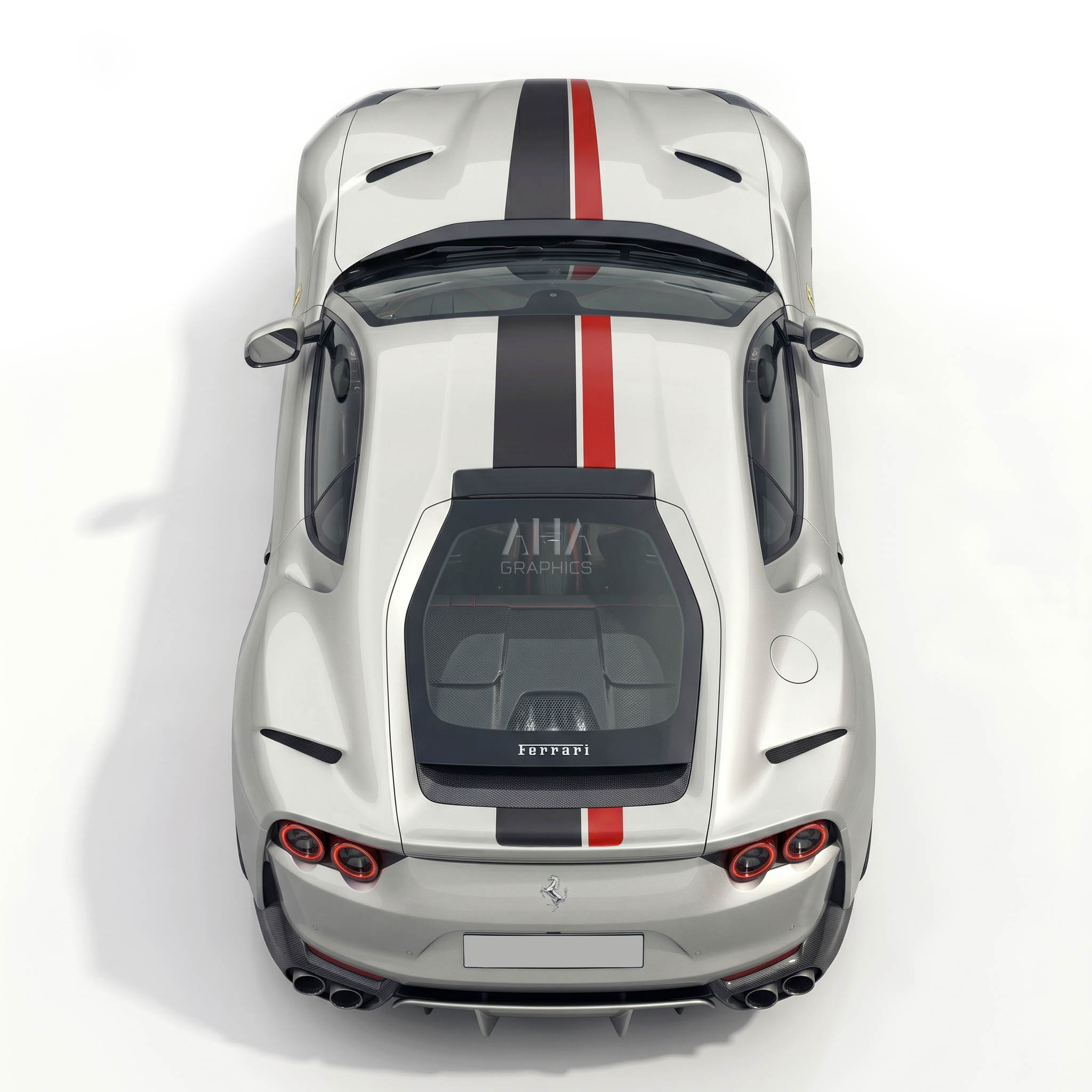 Ferrari 812 Superfast Center Stripes Decals