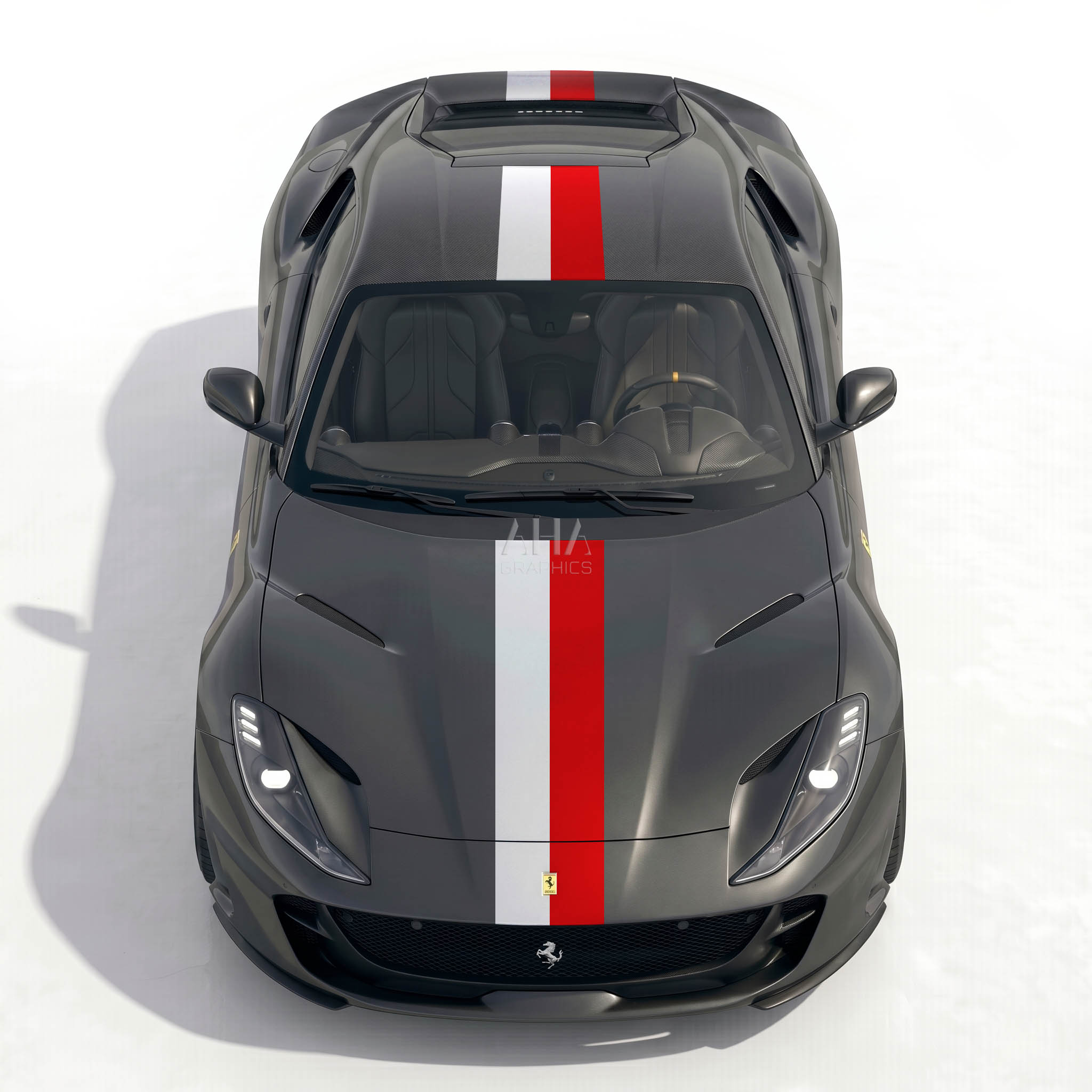 Ferrari 812 Superfast Monaco Center Stripe Decals
