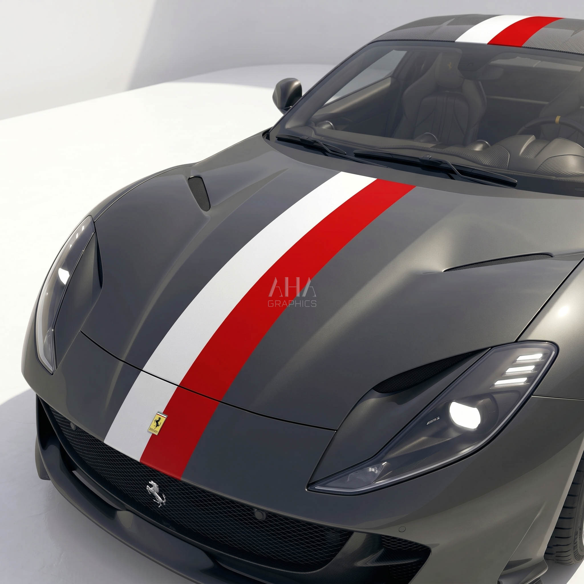 Ferrari 812 Superfast Monaco Center Stripe Decals