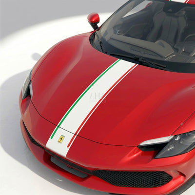 Ferrari 296 GTB Italian Center Stripes Decals