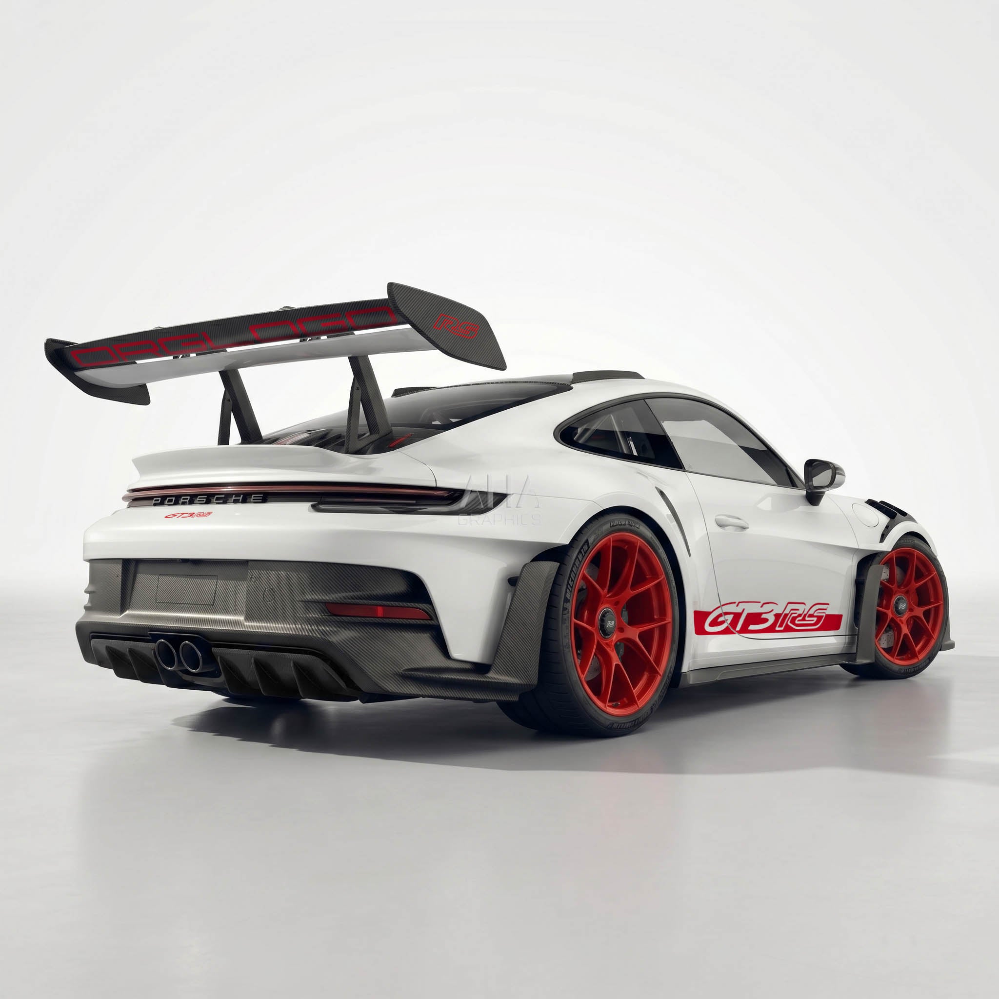 992 GT3 RS Side Stripes With Wing Decals