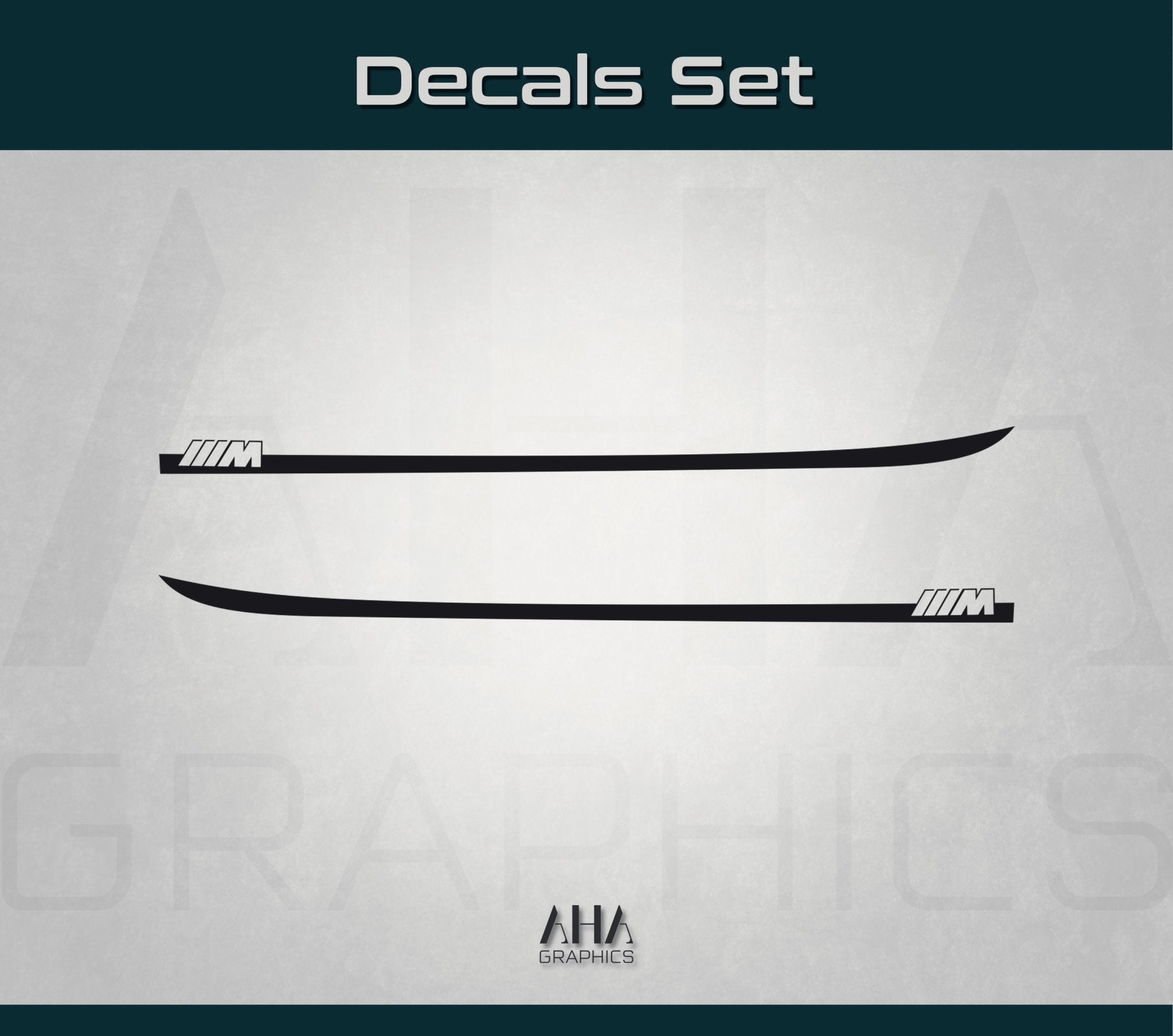 Side Stripes Decals for BMW M8 8 Series M Power M Performance Side Graphics