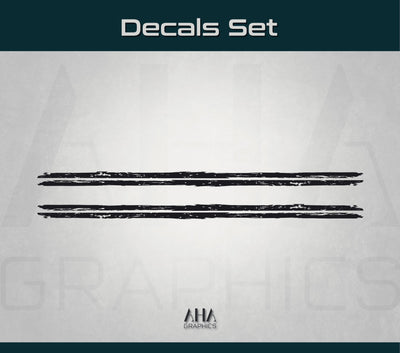 Scratched Side Stripes Decals for Ford Mustang Decals Shelby GT 5.0 Cobra