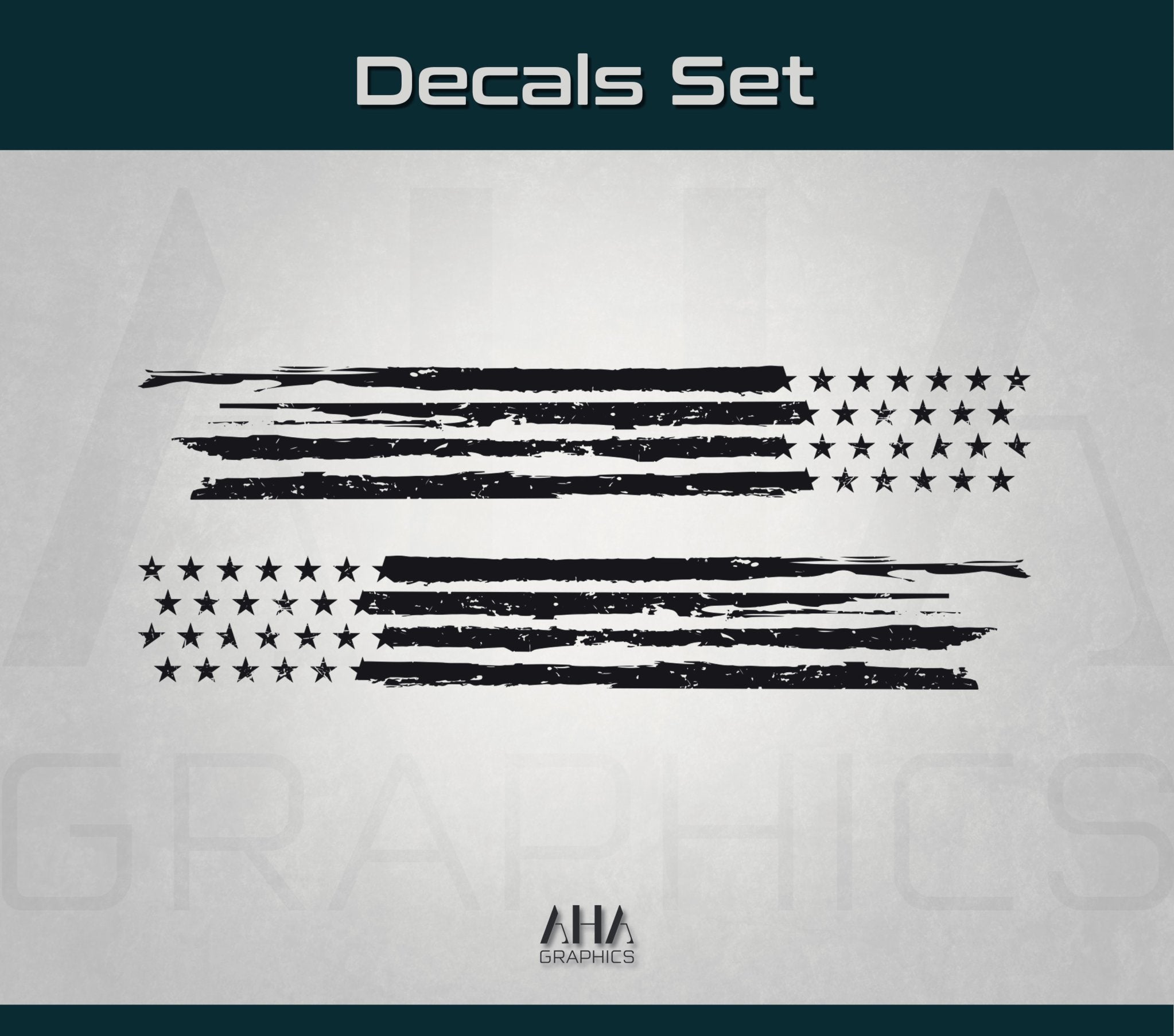 American Flag Side Graphic Decals for Ford Mustang Shelby GT350 GT Cobra