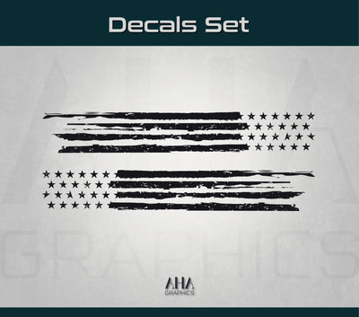 American Flag Side Graphic Decals for Ford Mustang Shelby GT350 GT Cobra