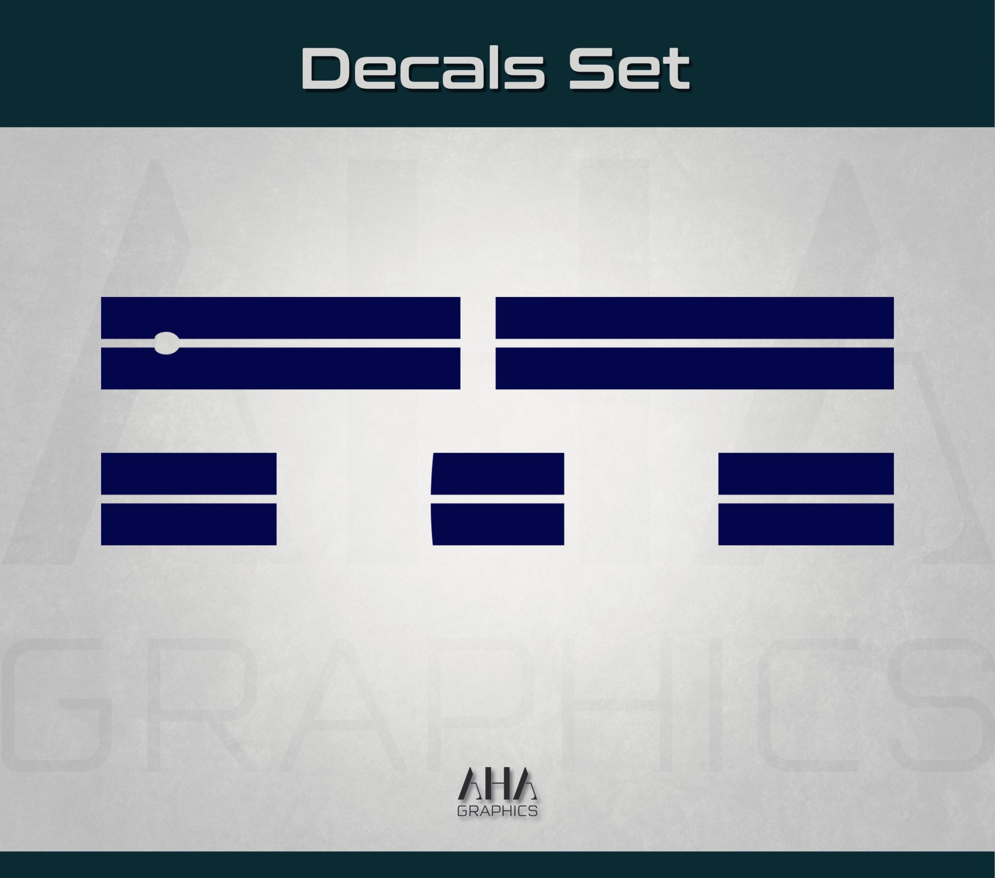 Center Stripes Decals for Ford Mustang Shelby GT 5.0 Cobra