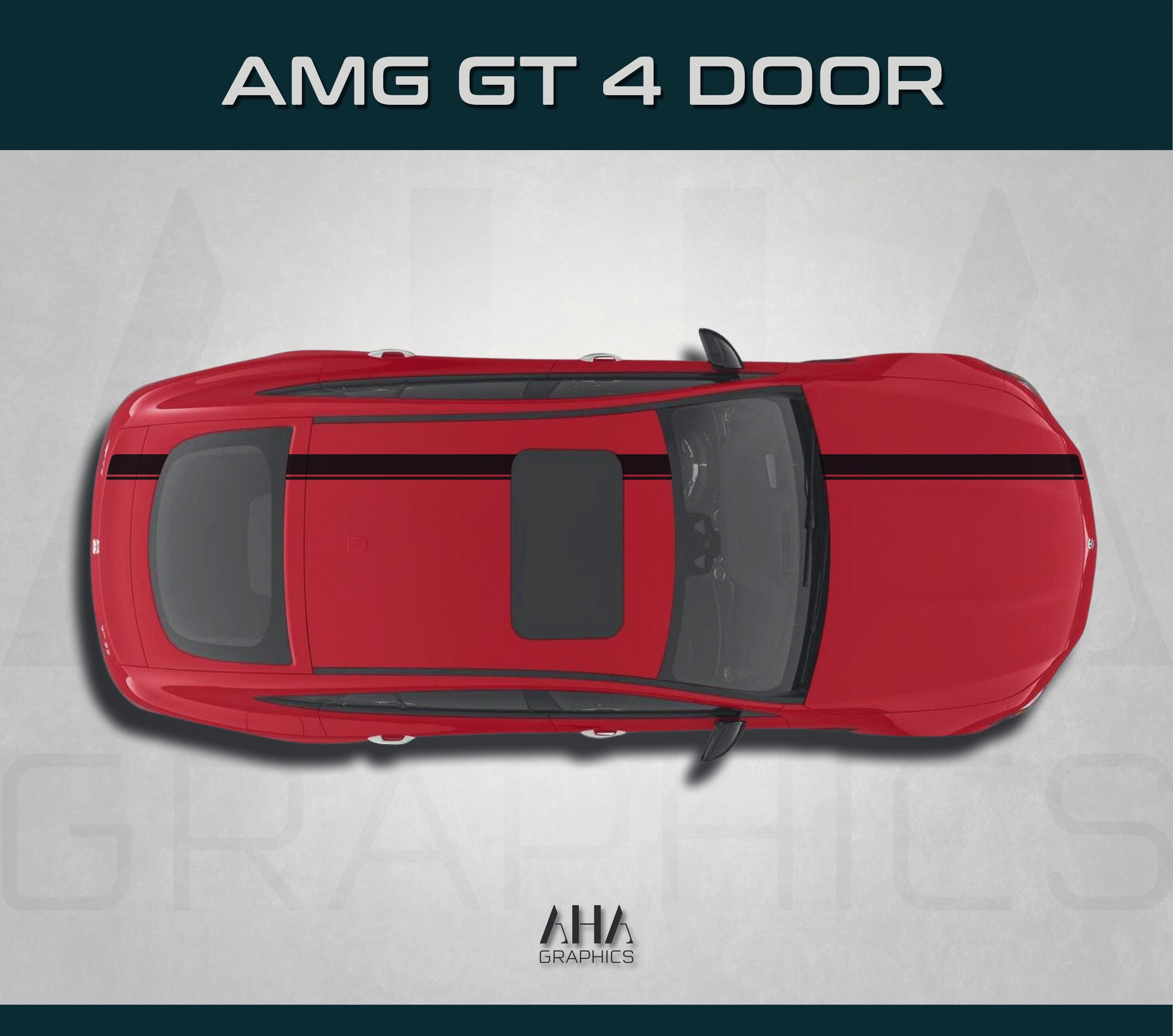 Center Stripes Decals for Mercedes AMG GT 4 Door Coupe