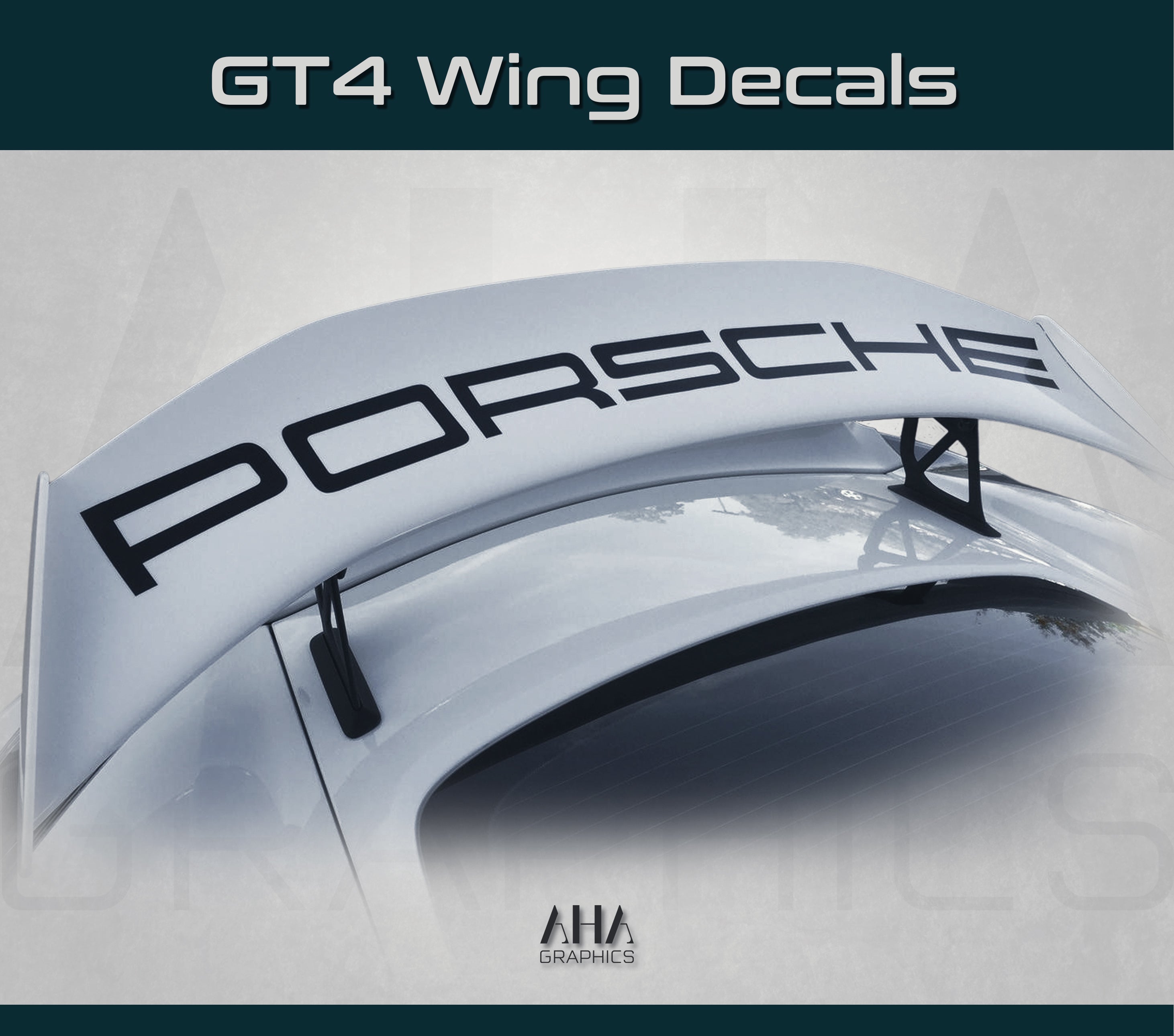 Wing Decals for Porsche GT4 – AHA Graphics