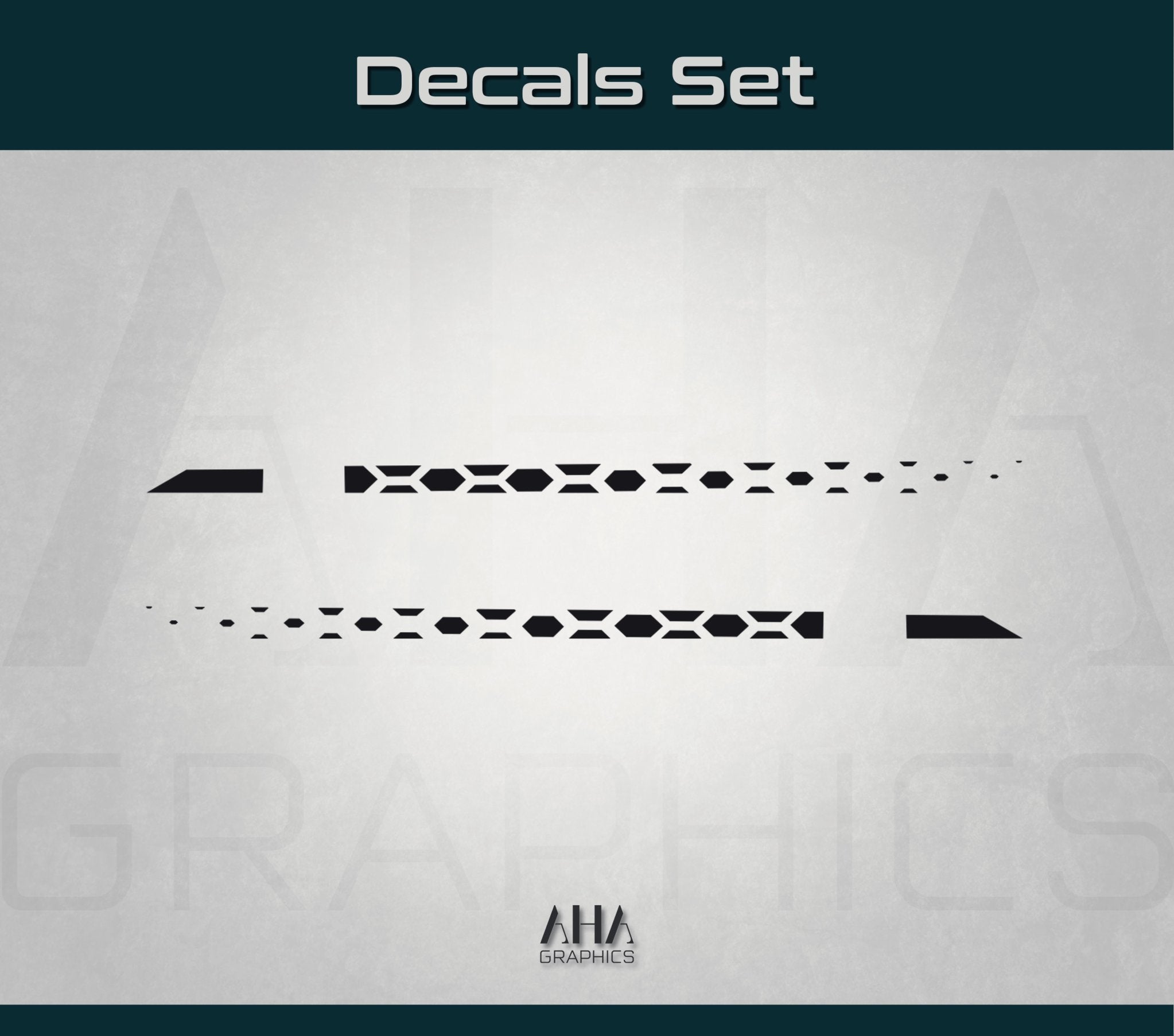 Volkswagen GOLF 8 R Line Side Stripes Decals VW MK8 Side Graphics