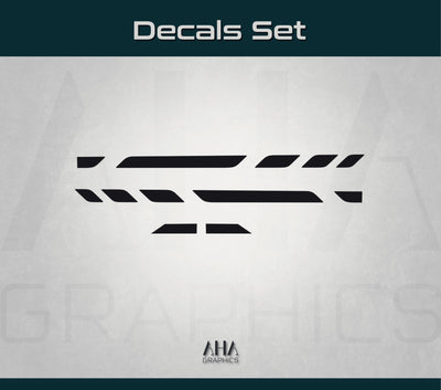 Volkswagen GOLF 8 R Line Side Stripes Decals VW MK8 Side Graphics