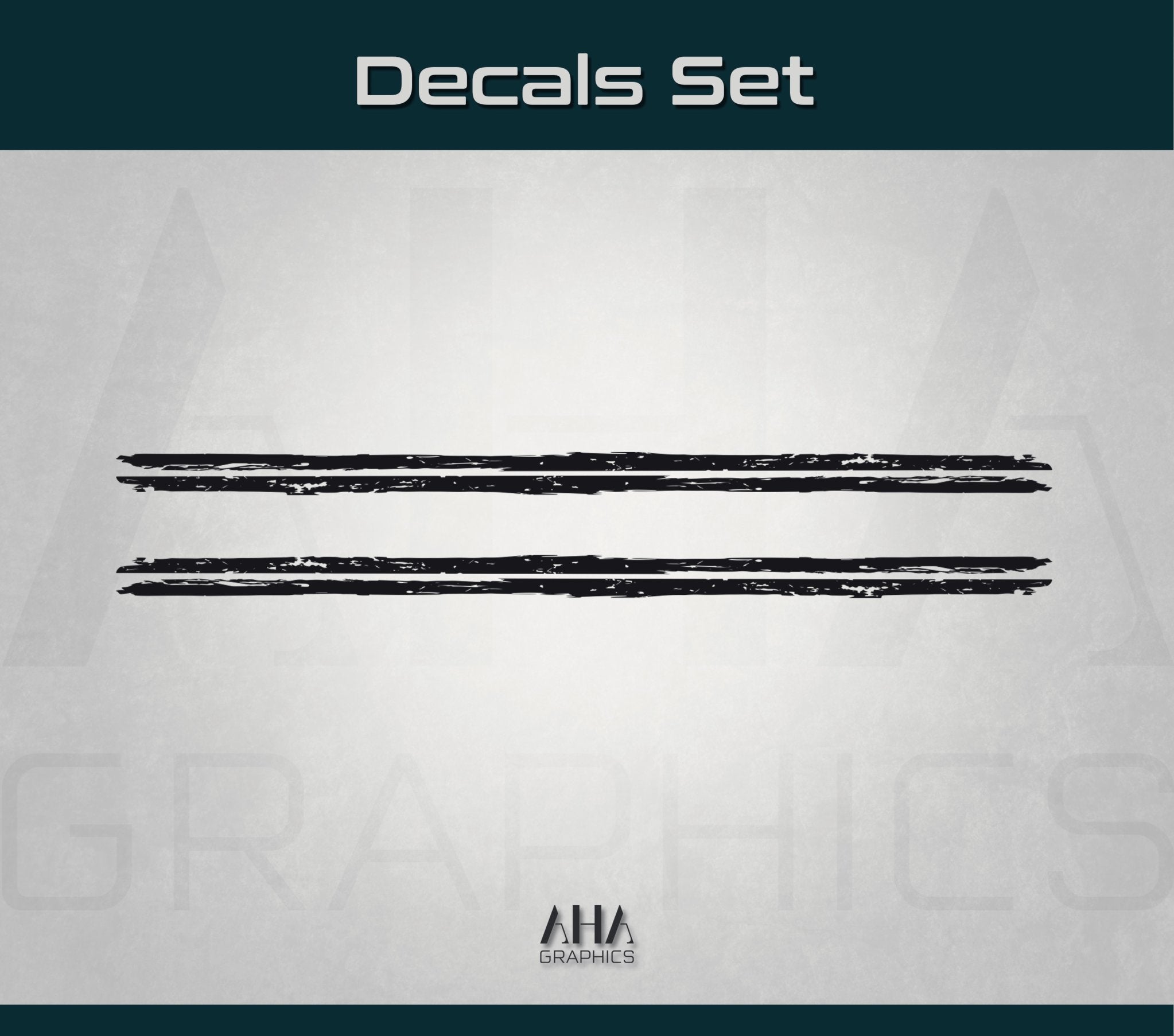 Scratched Side Stripes Decals for Dodge Challenger RT GT SRT