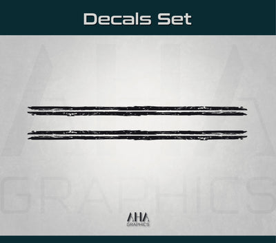 Scratched Side Stripes Decals for Dodge Challenger RT GT SRT