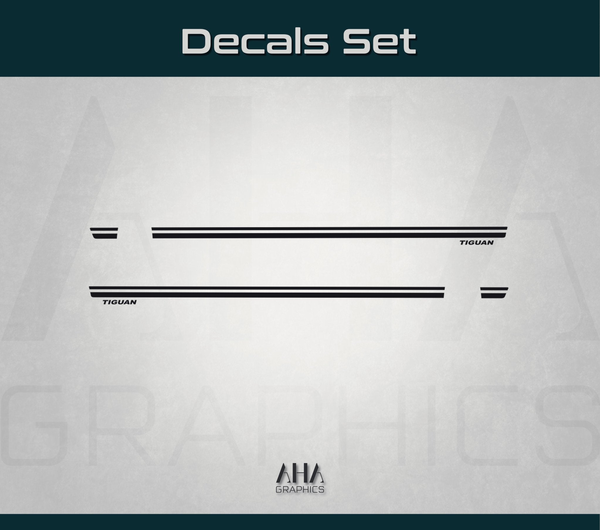Volkswagen Tiguan Side Stripes Decals VW Tiguan Side Graphics