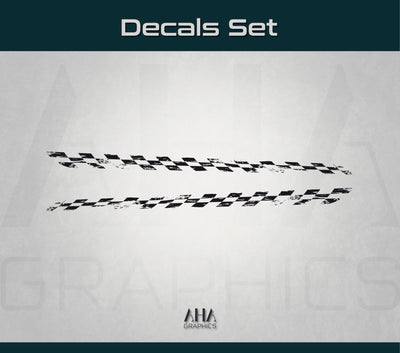 Scratched Side Stripes Decals for Chevrolet Corvette C7 ZR1