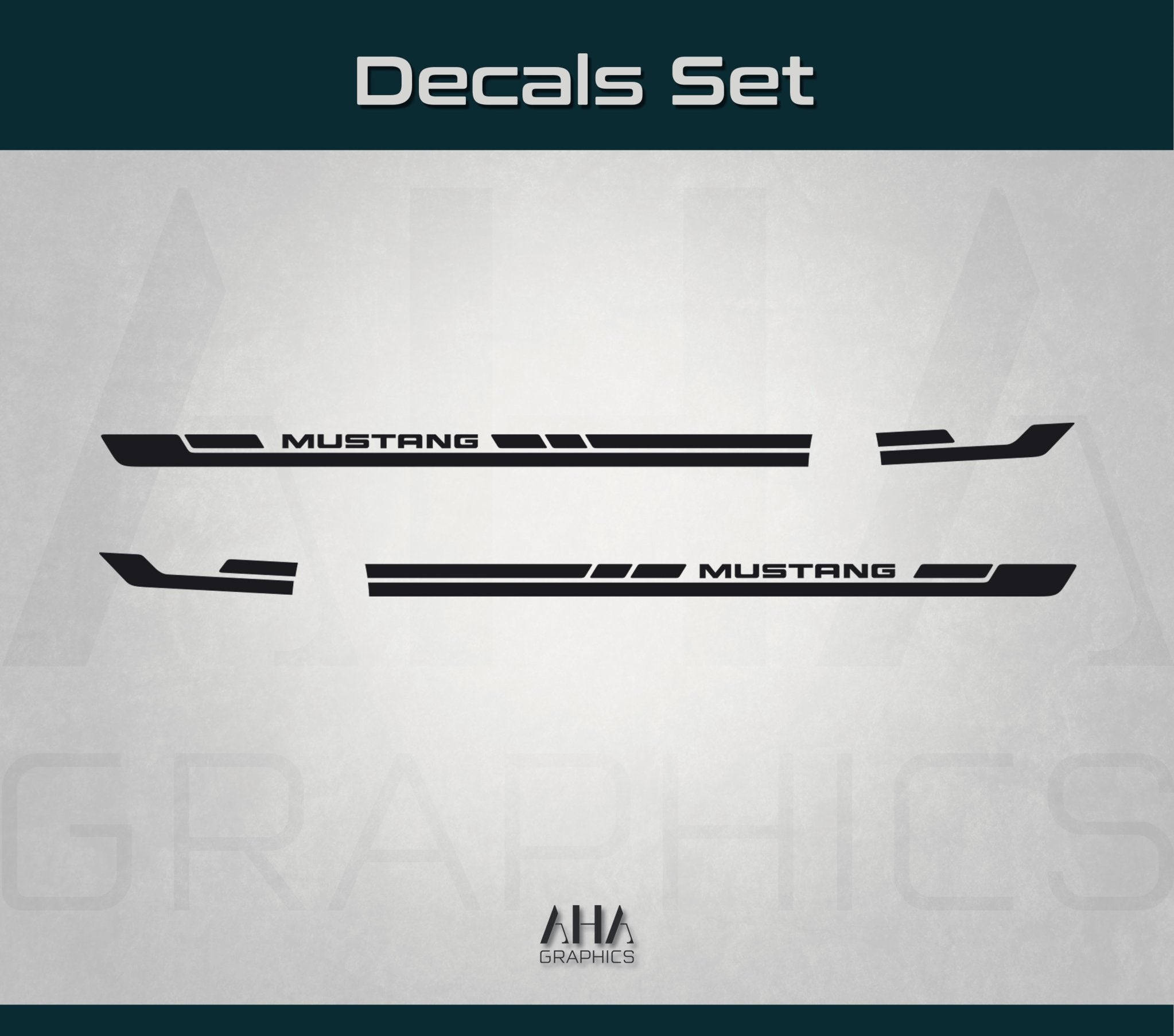 Side Stripes Decals for Ford Mustang Shelby GT 5.0 Cobra