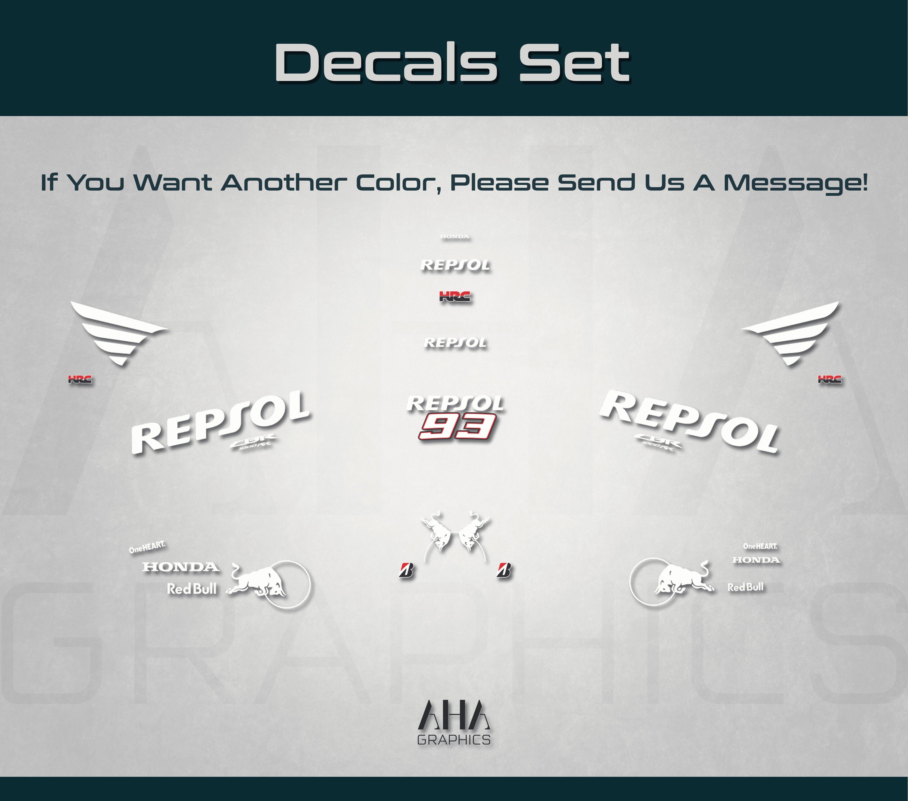 Honda CBR 1000RR Repsol Winter Test Kit Decals – AHA Graphics