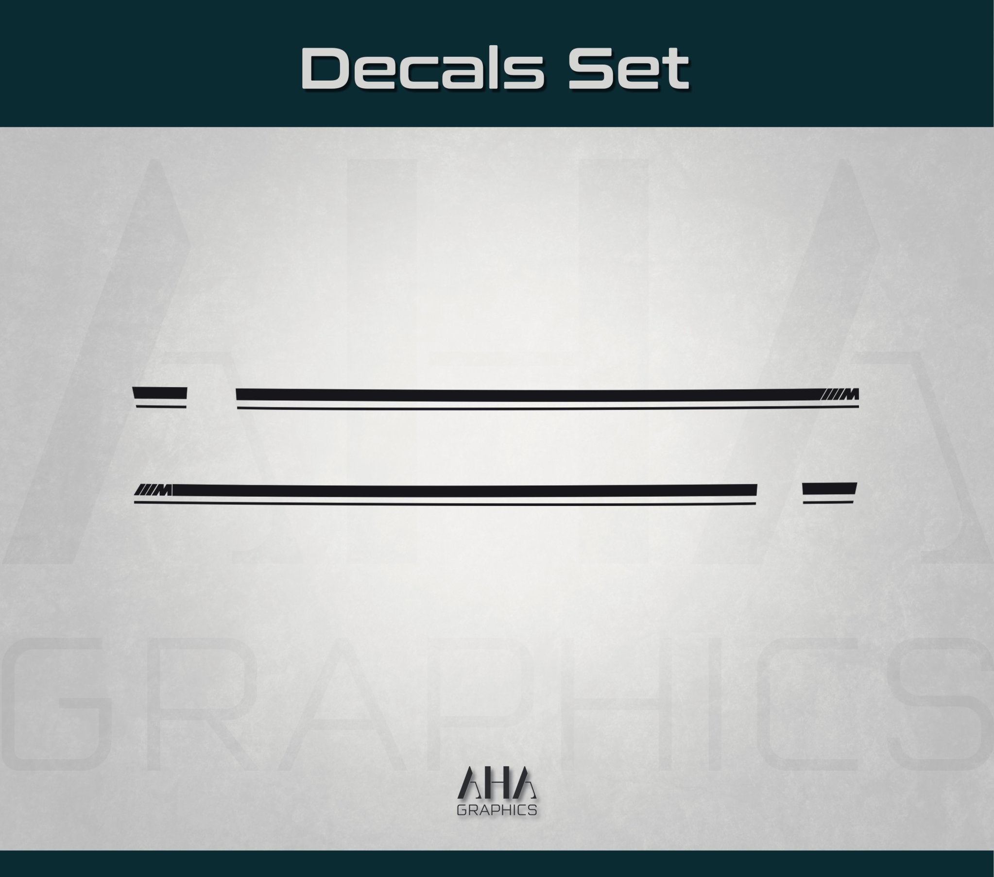 Side Stripes Decals for BMW M4 M Power M Performance Side Graphics