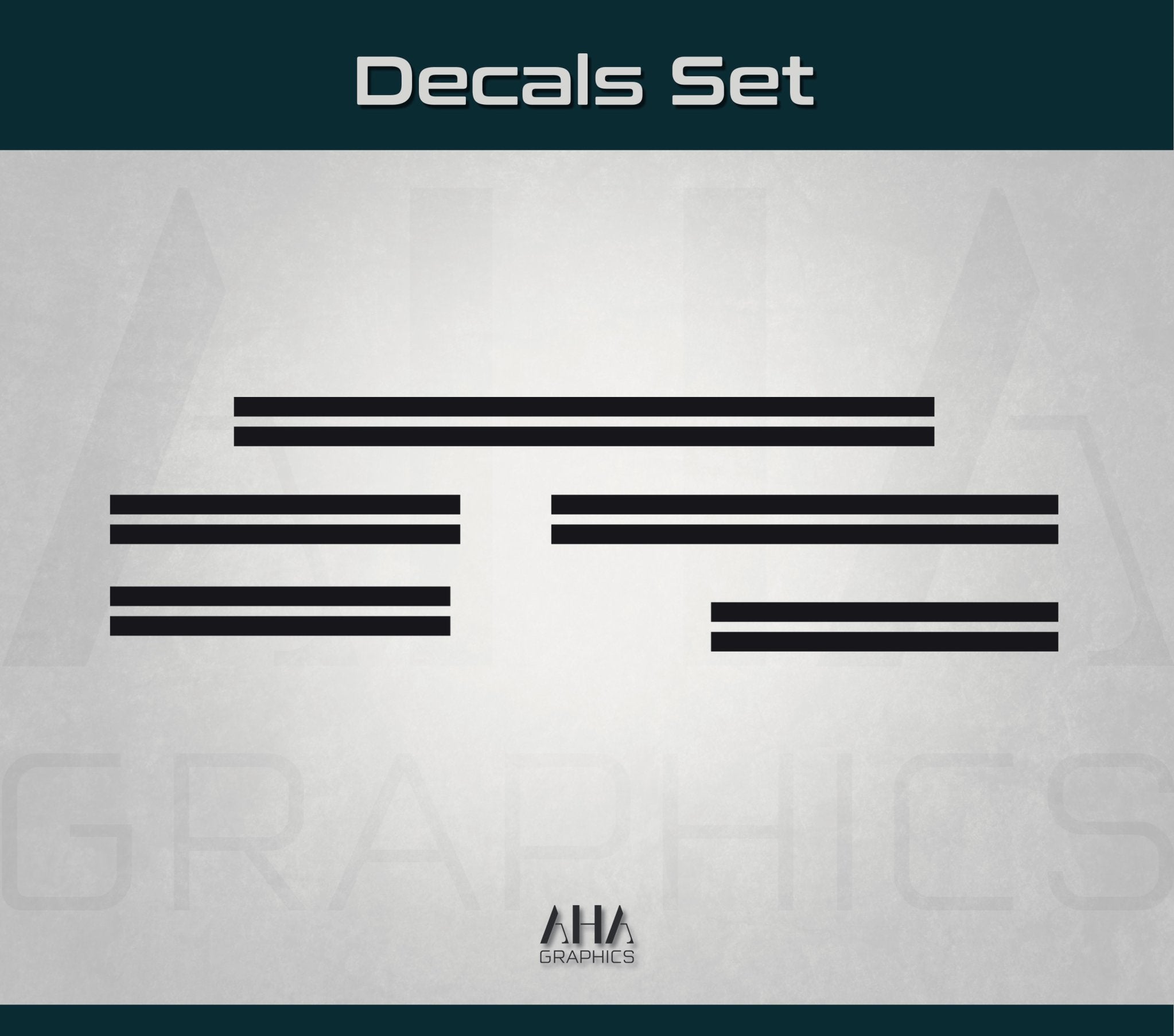 Center Stripes Decals for Dodge Challenger Racing Stripes