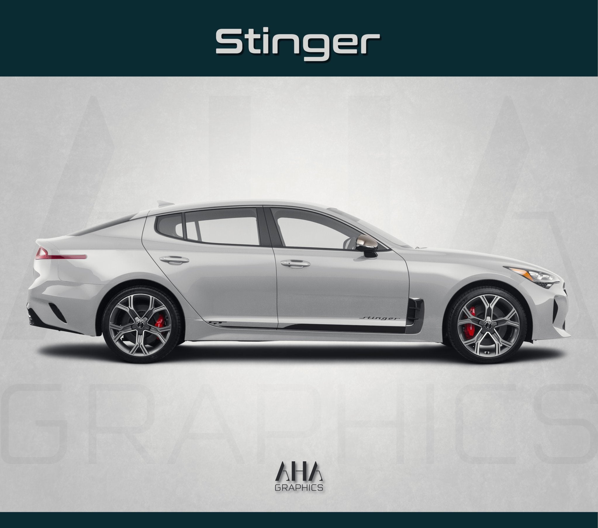 KIA Stinger GT Side Stripes Decals
