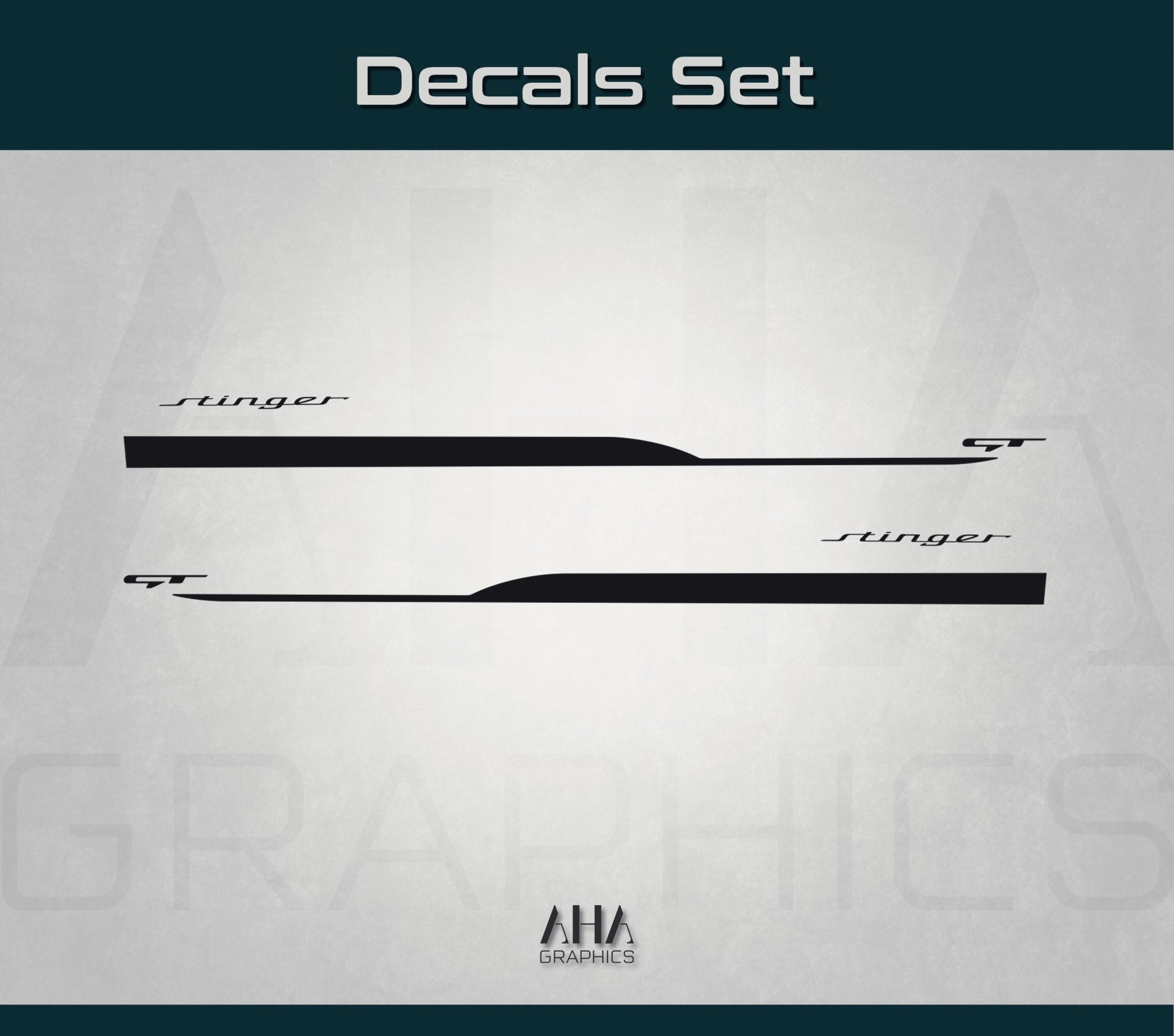 KIA Stinger GT Side Stripes Decals