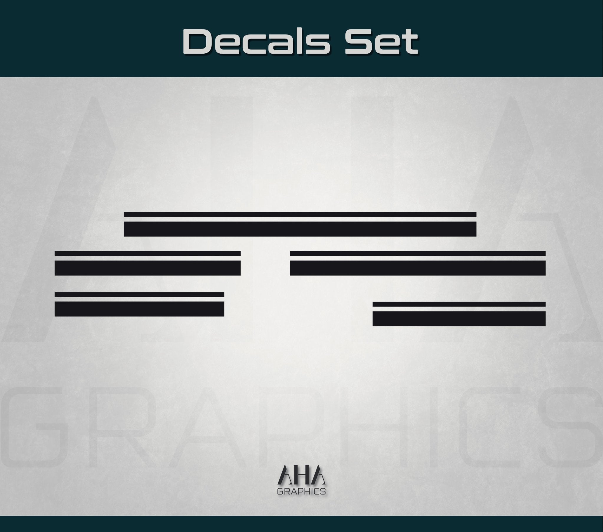 Center Stripes Decals for Dodge Challenger Racing Stripes