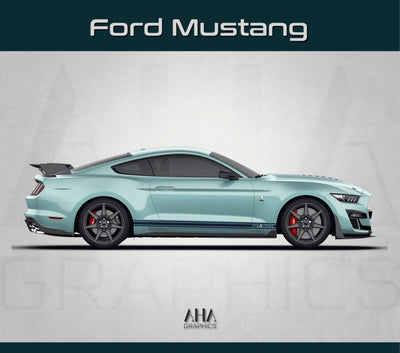 Side Stripes Decals for Ford Mustang Shelby GT 500